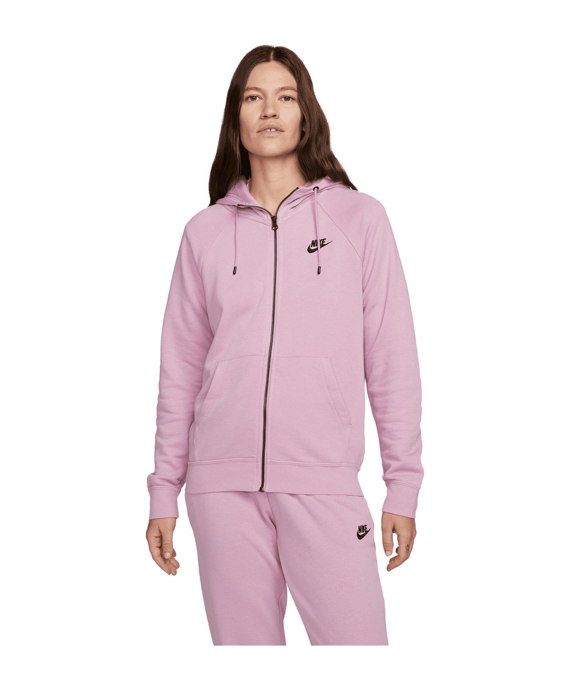 Nike Essentials Fleece Kapuzenjacke Damen F522 - rosa