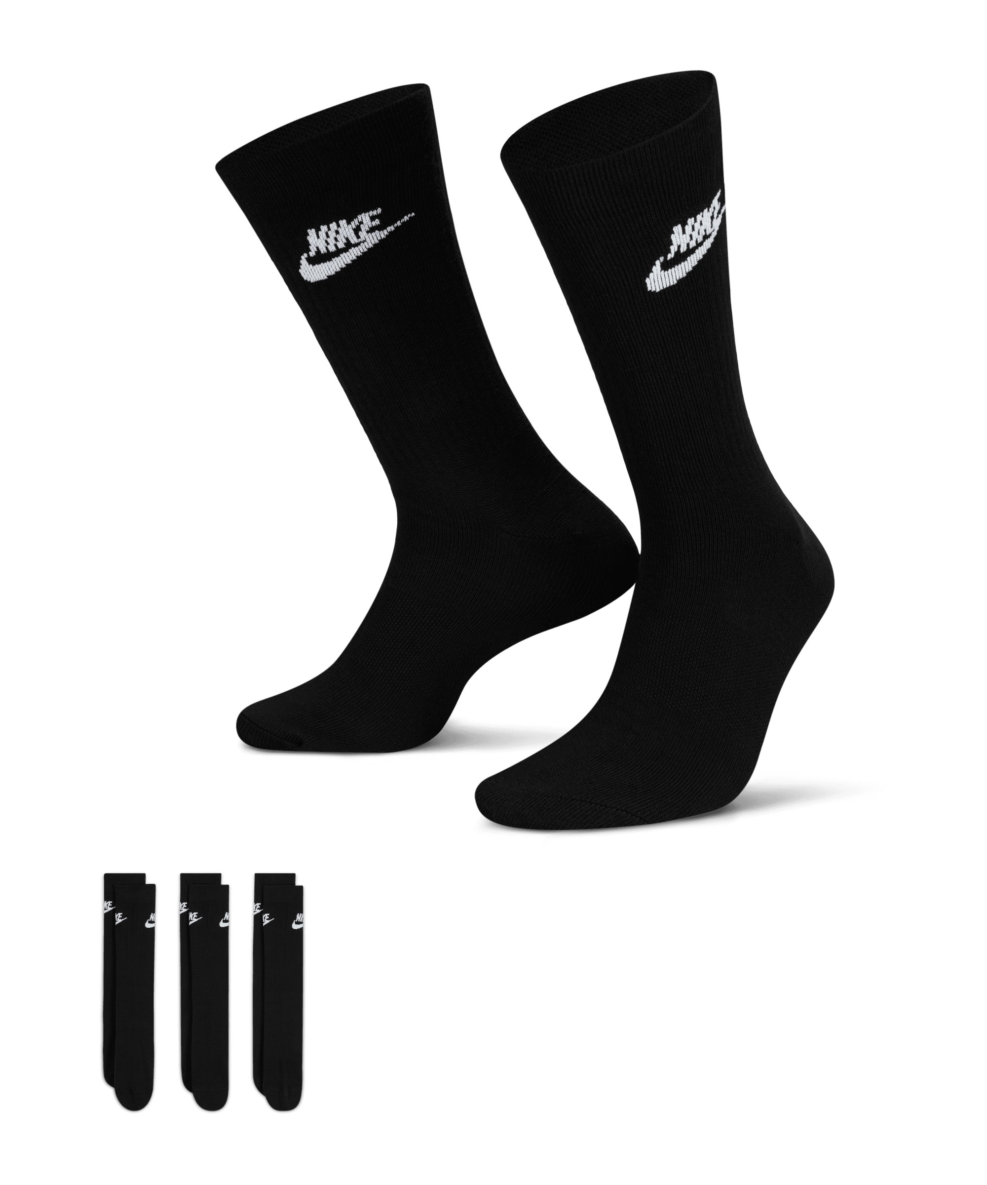 Nike Everyday Essential Crew Socken 3er Pack F010 - schwarz