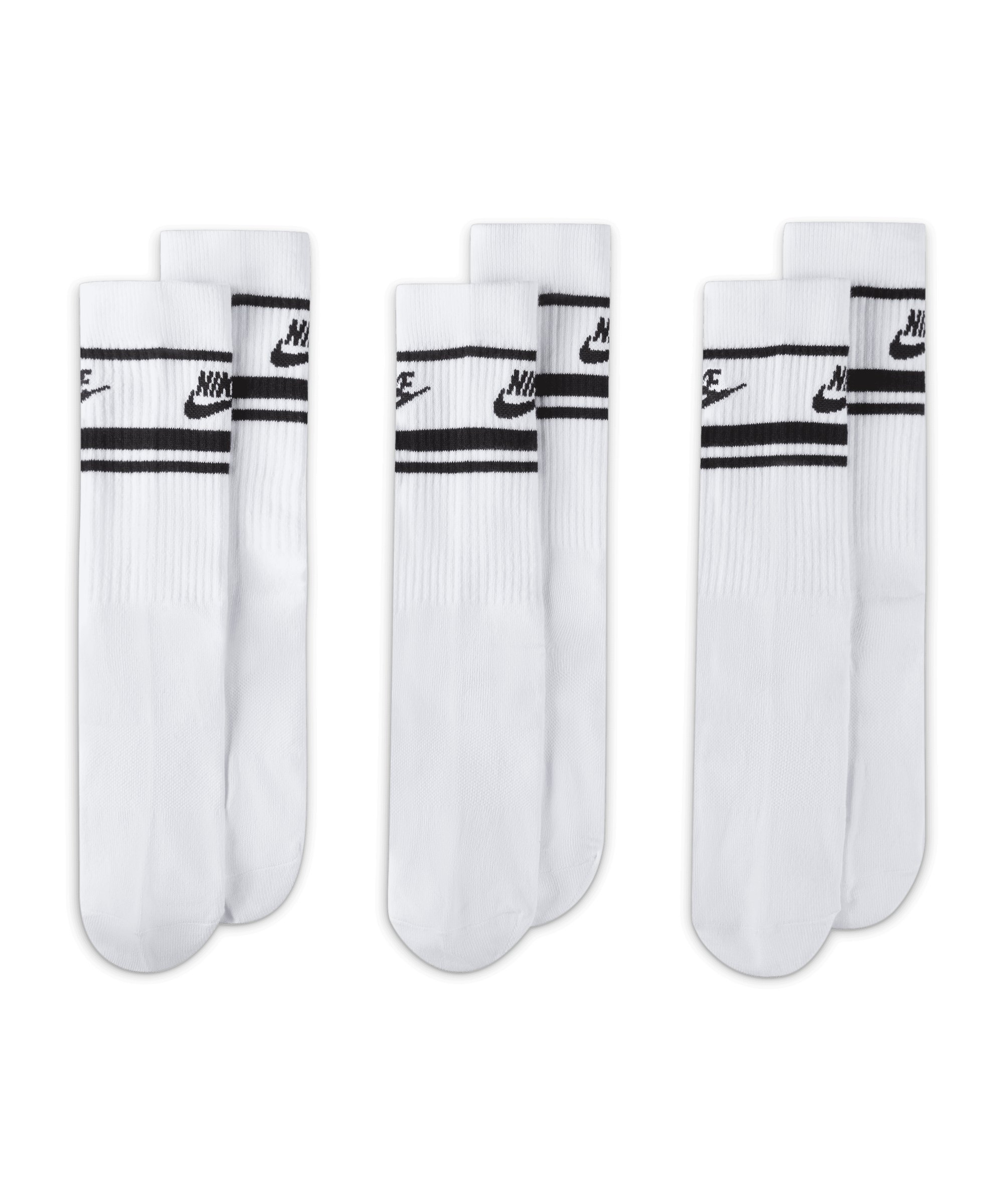Nike Essential Crew Stripe Socken 3er Pack F103 - weiss
