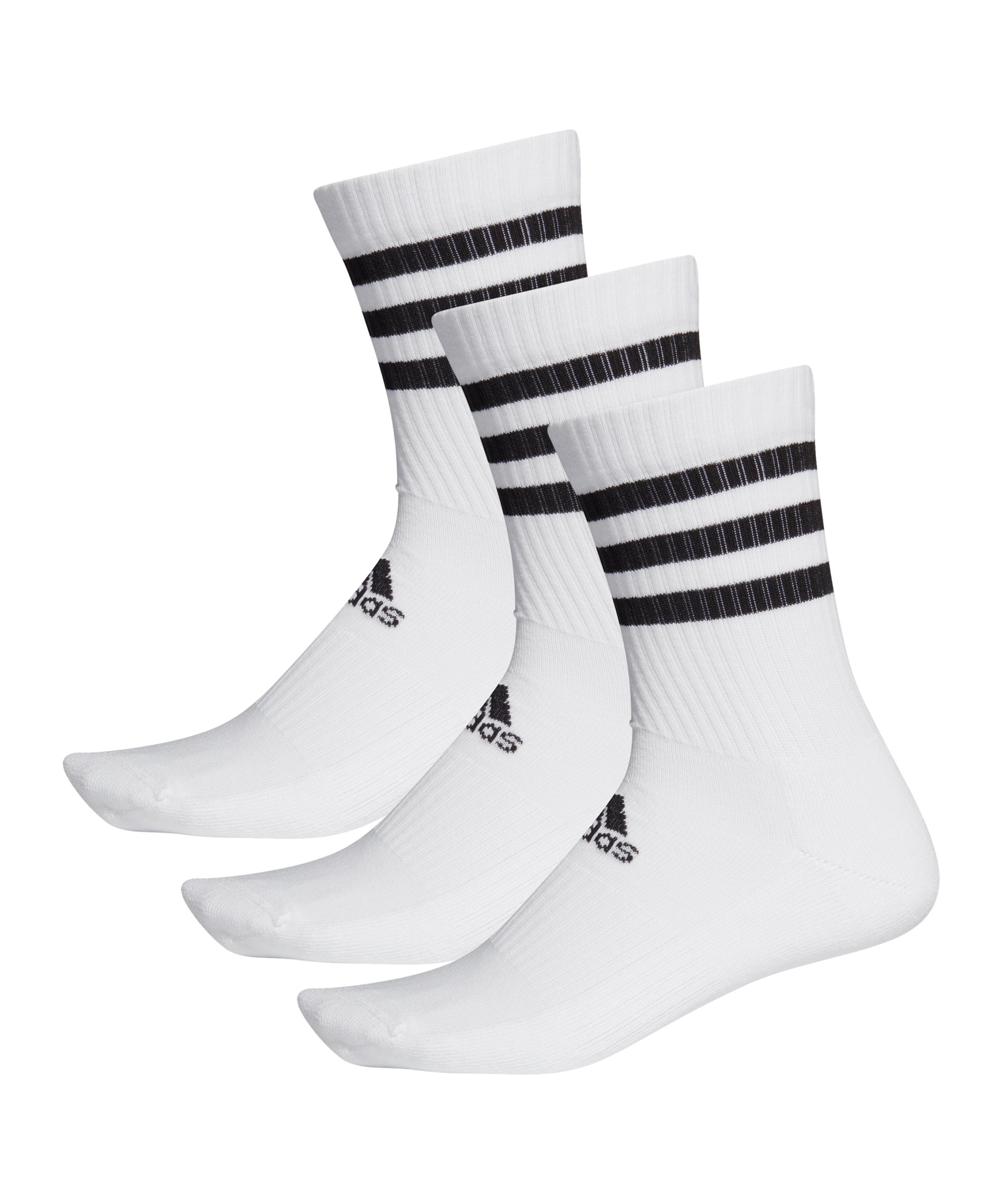 adidas Cushioned 3S Crew Socken 3er Pack Weiss - weiss