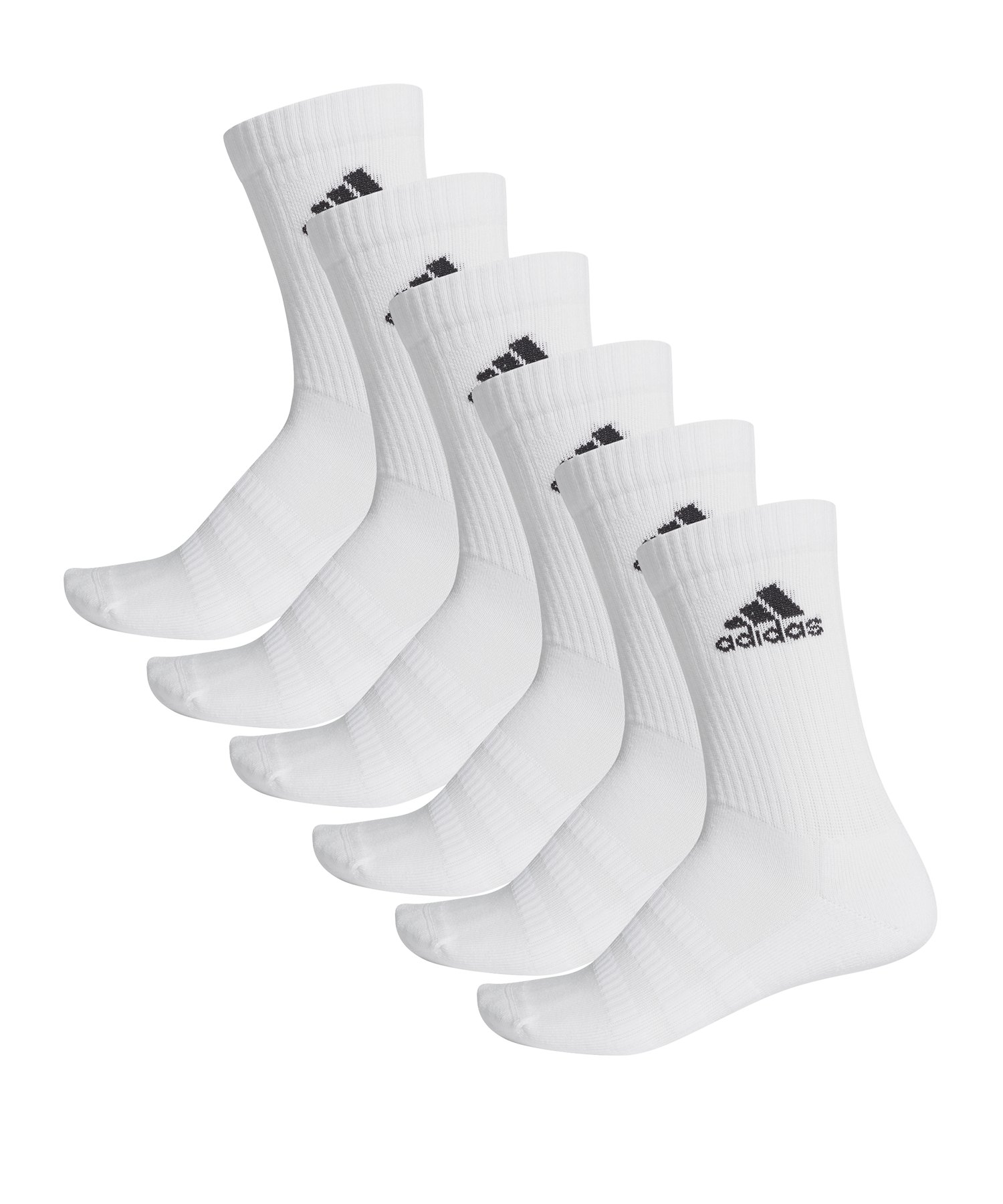 adidas Cushion Crew Socken 6er Pack Weiss - weiss