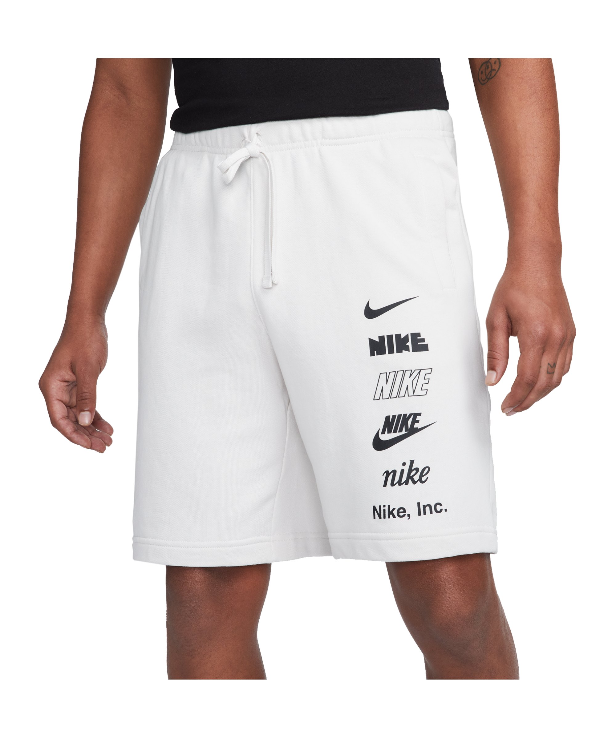Nike Club Fleece French Terry Short Weiss F030 - weiss