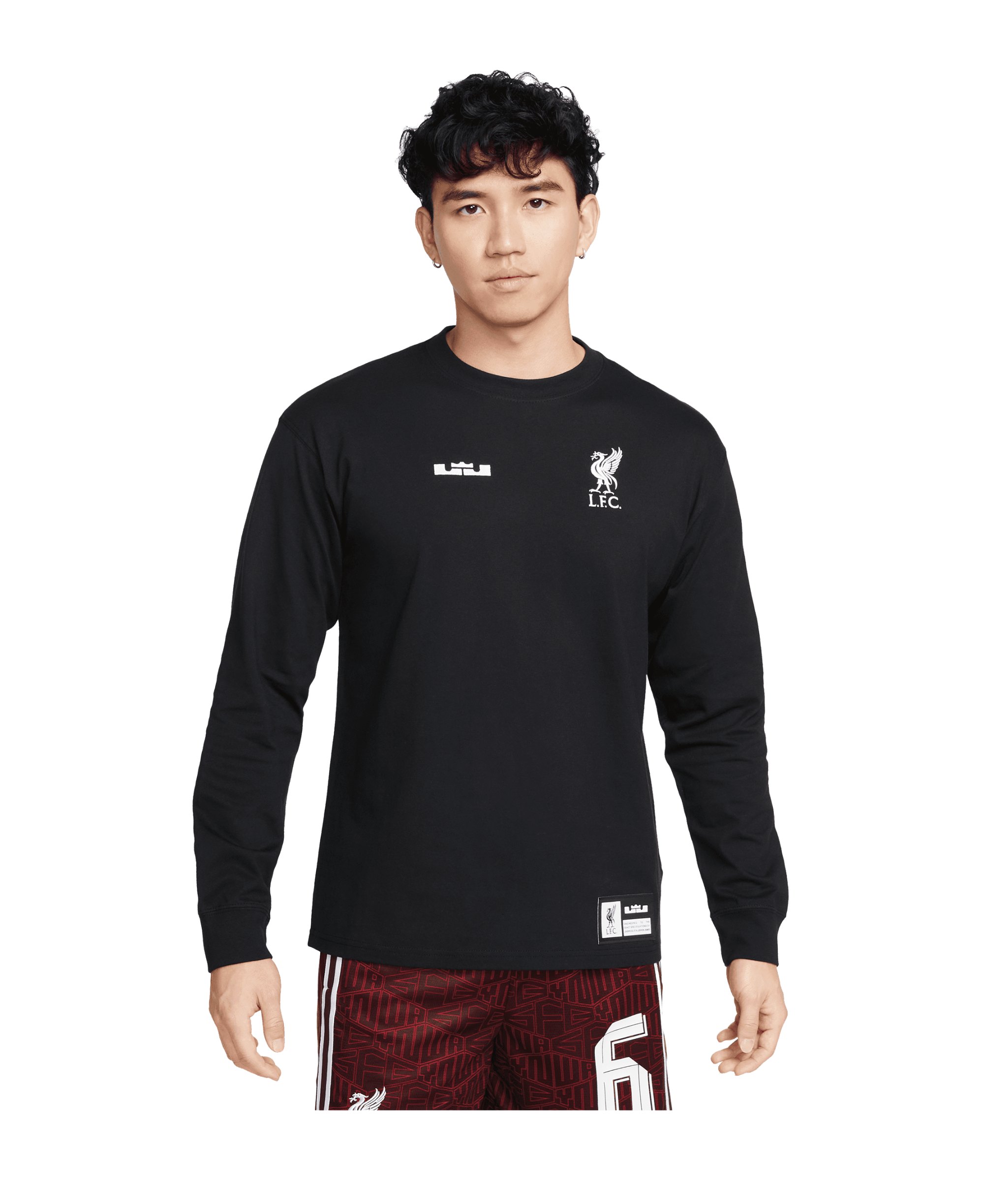 Nike FC Liverpool X LeBron James Max90 Sweatshirt Schwarz F010 - schwarz