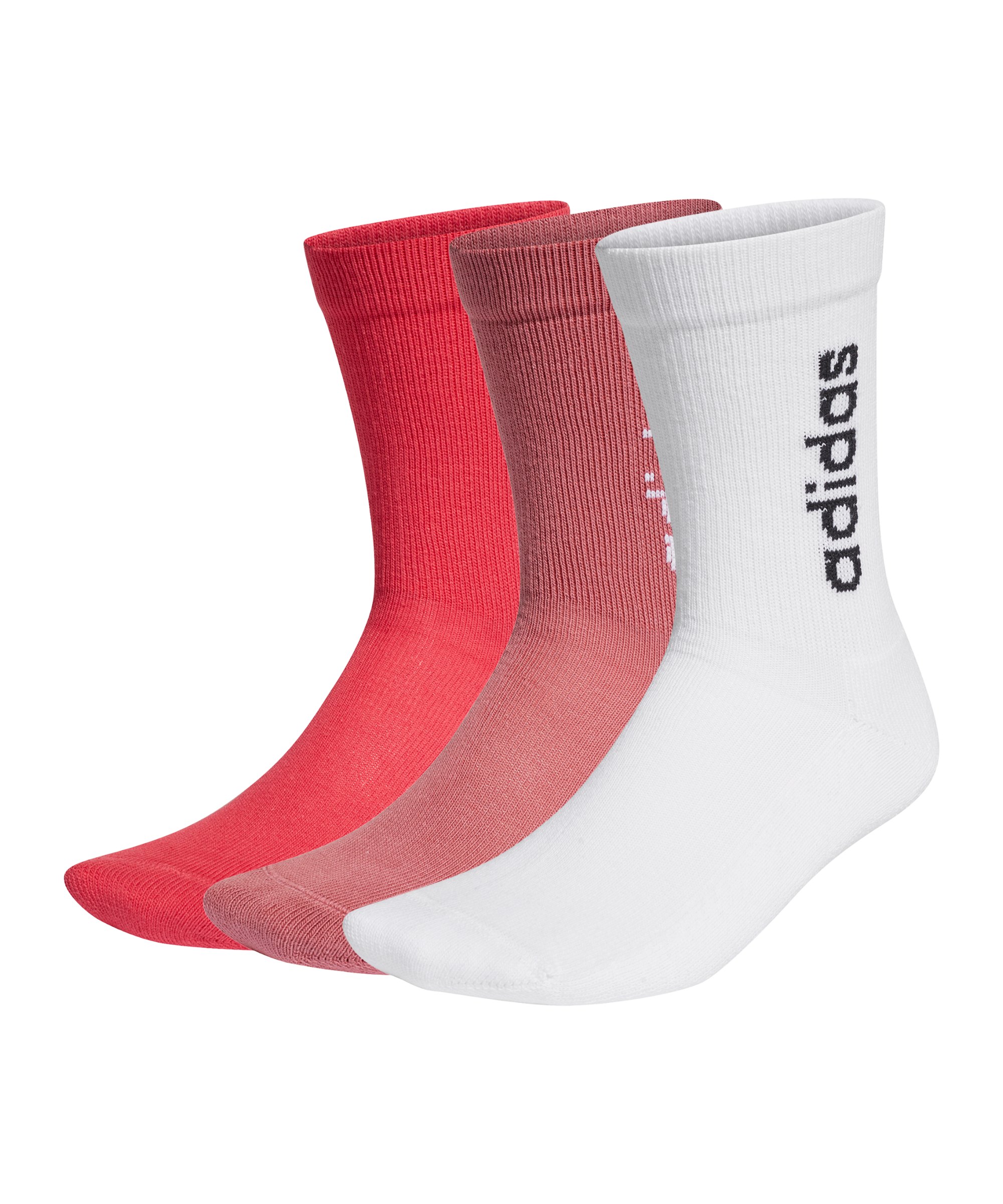 adidas HC Crew Socken 3er Pack Weiss Rot - weiss