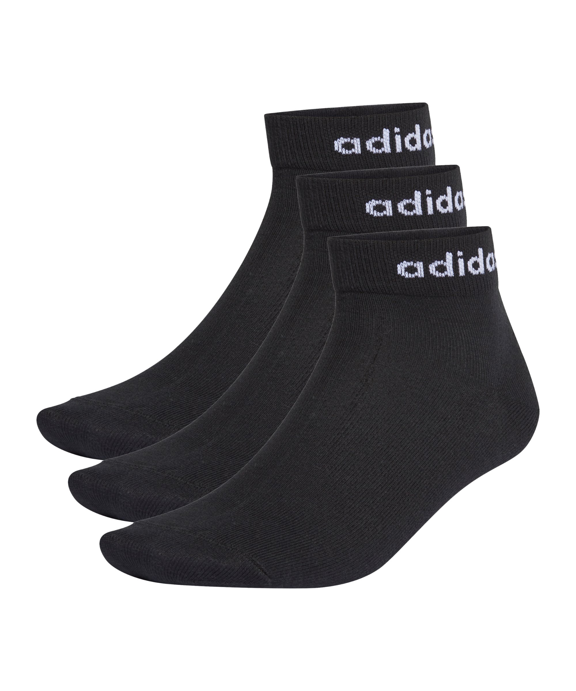 adidas Ankle Socken 3 Paar Schwarz Weiss - schwarz
