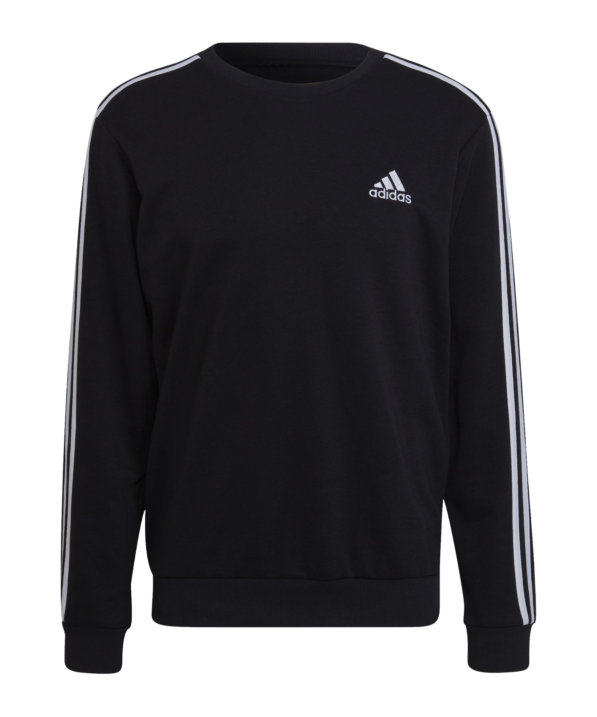 adidas Essentials 3S Sweatshirt Schwarz Weiss - schwarz