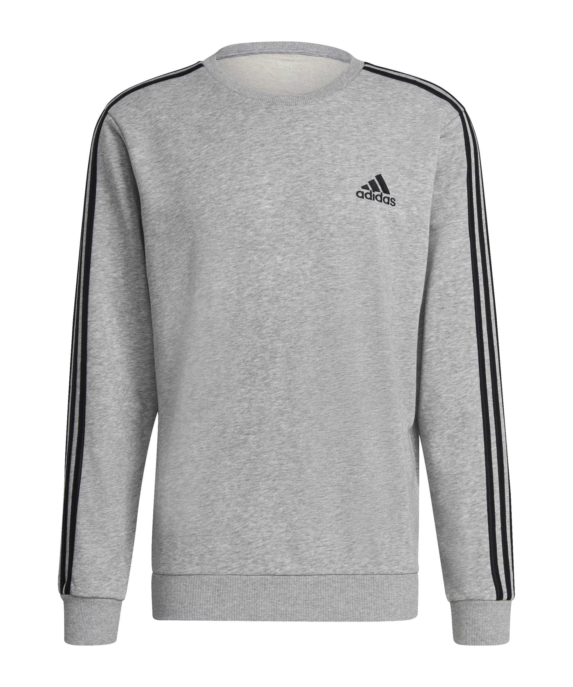 adidas Essentials 3S Sweatshirt Grau Schwarz - grau