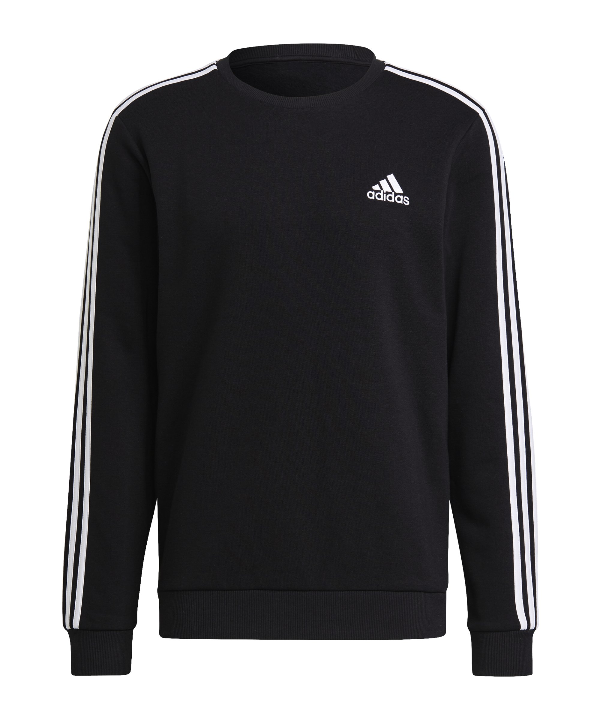 adidas Essentials 3S Fleece Sweatshirt Schwarz - schwarz