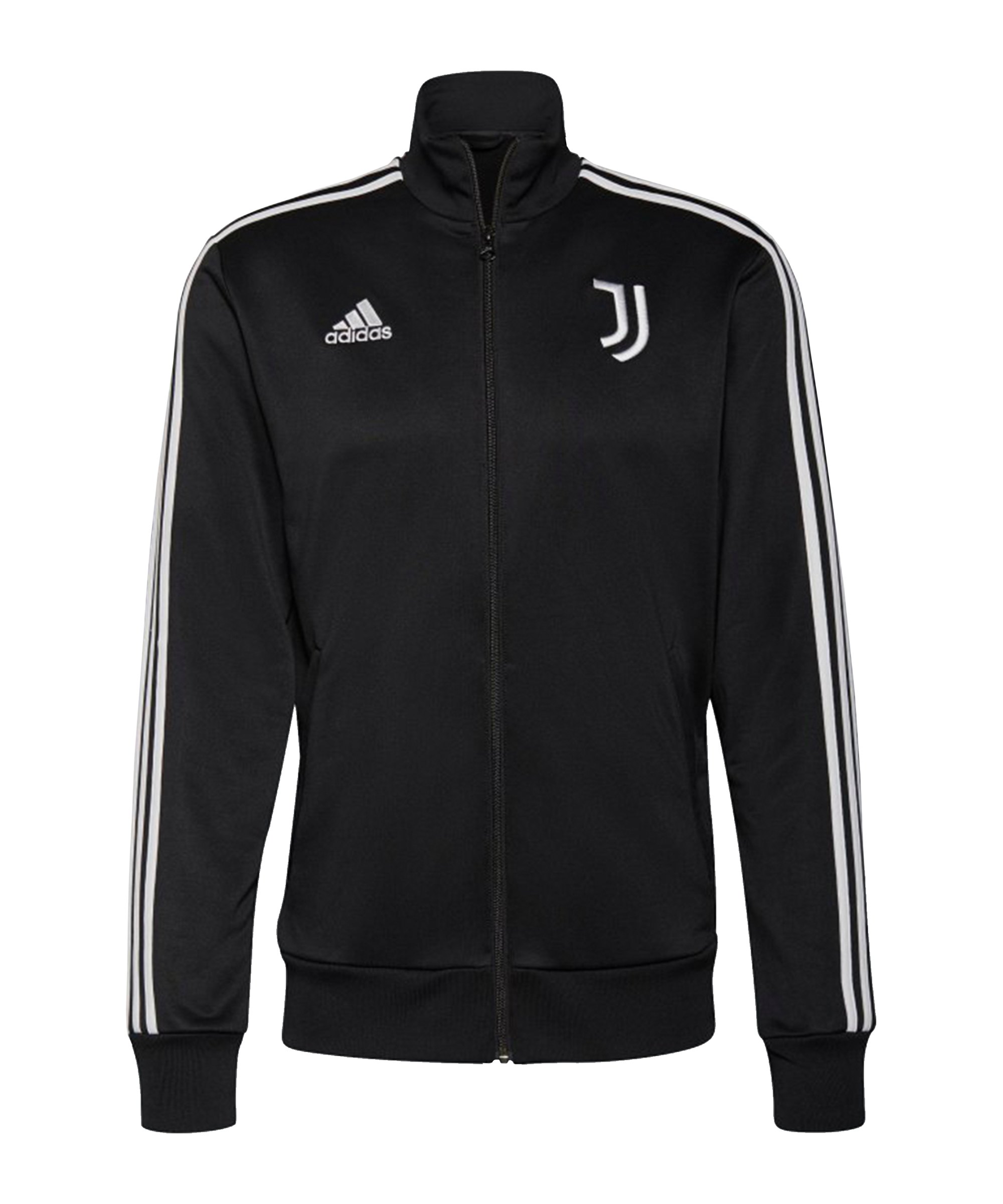 adidas Juventus Turin 3S Tracktop Jacke Schwarz - schwarz