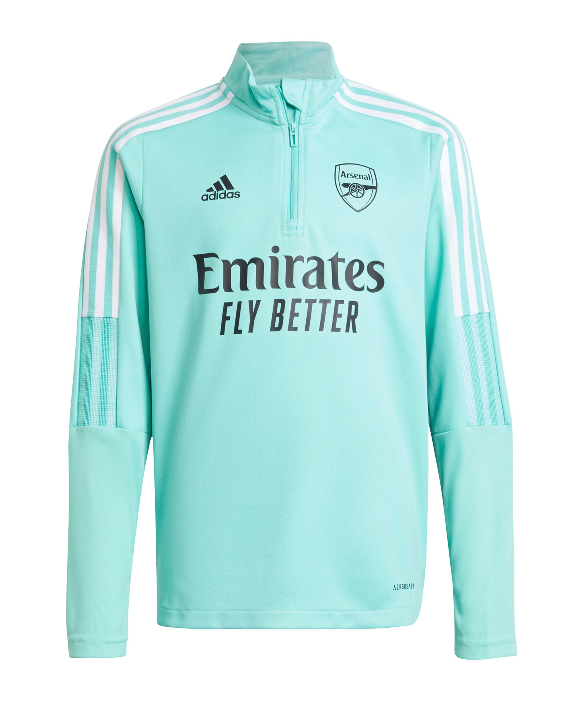 adidas FC Arsenal London HalfZip Sweatshirt Kids Grün - tuerkis