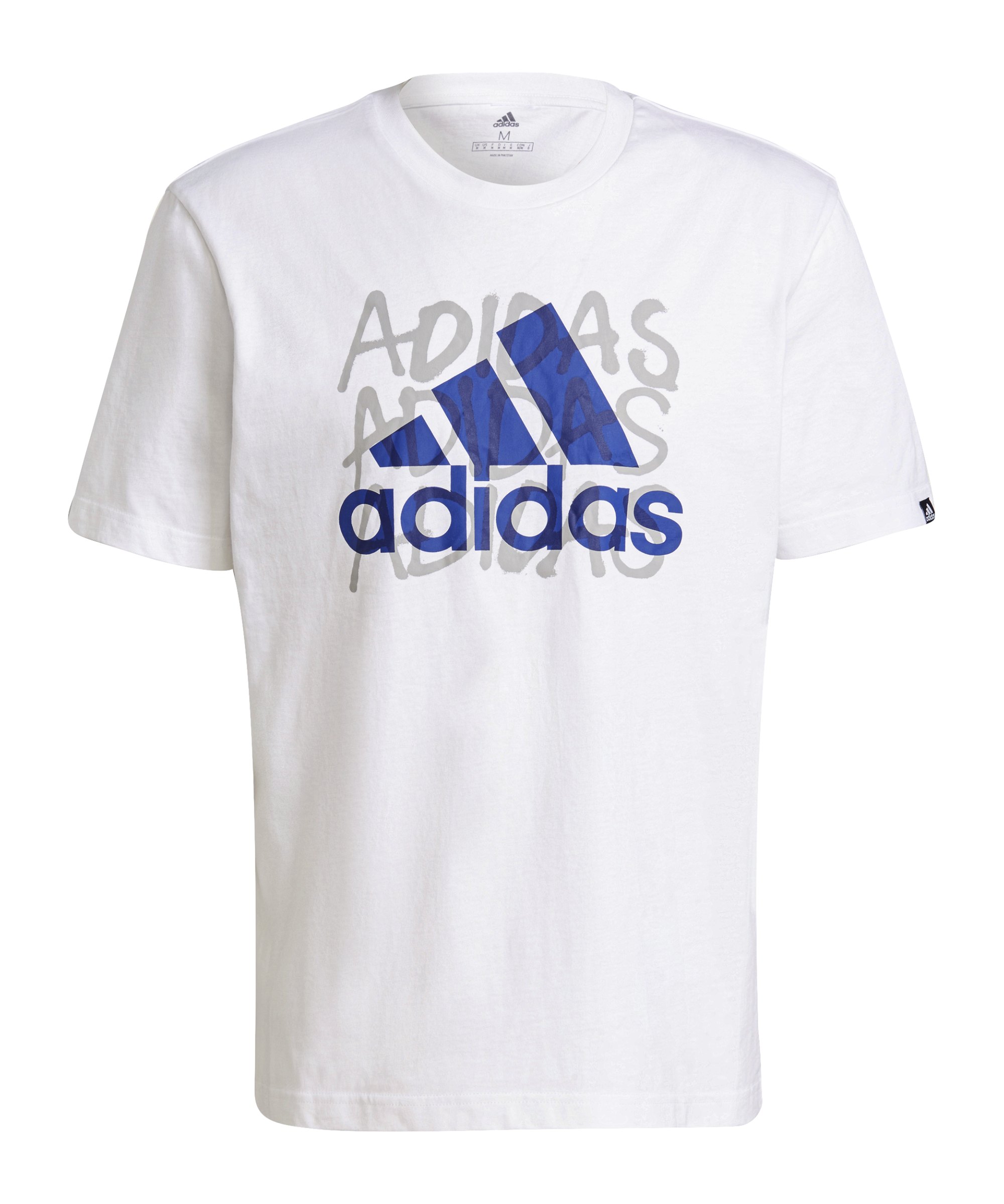 adidas Overspray T-Shirt Weiss Grau - weiss