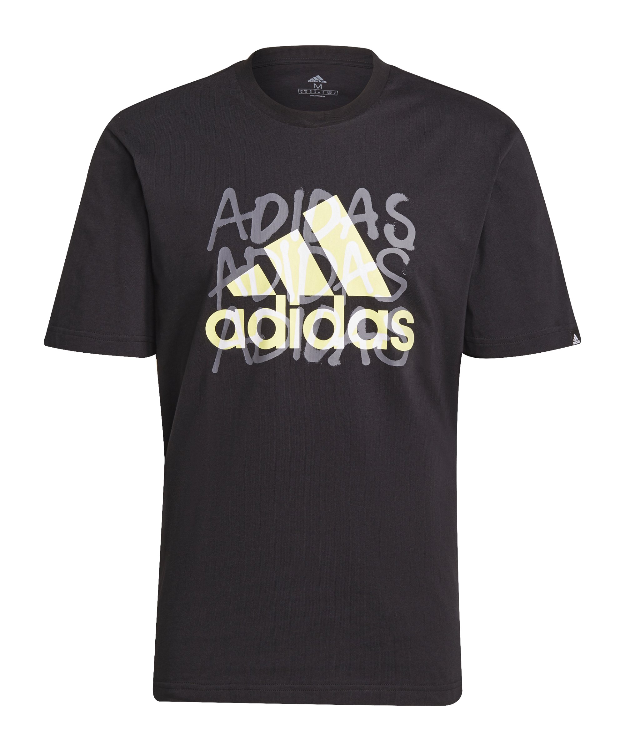 adidas Overspray T-Shirt Schwarz Grau - schwarz