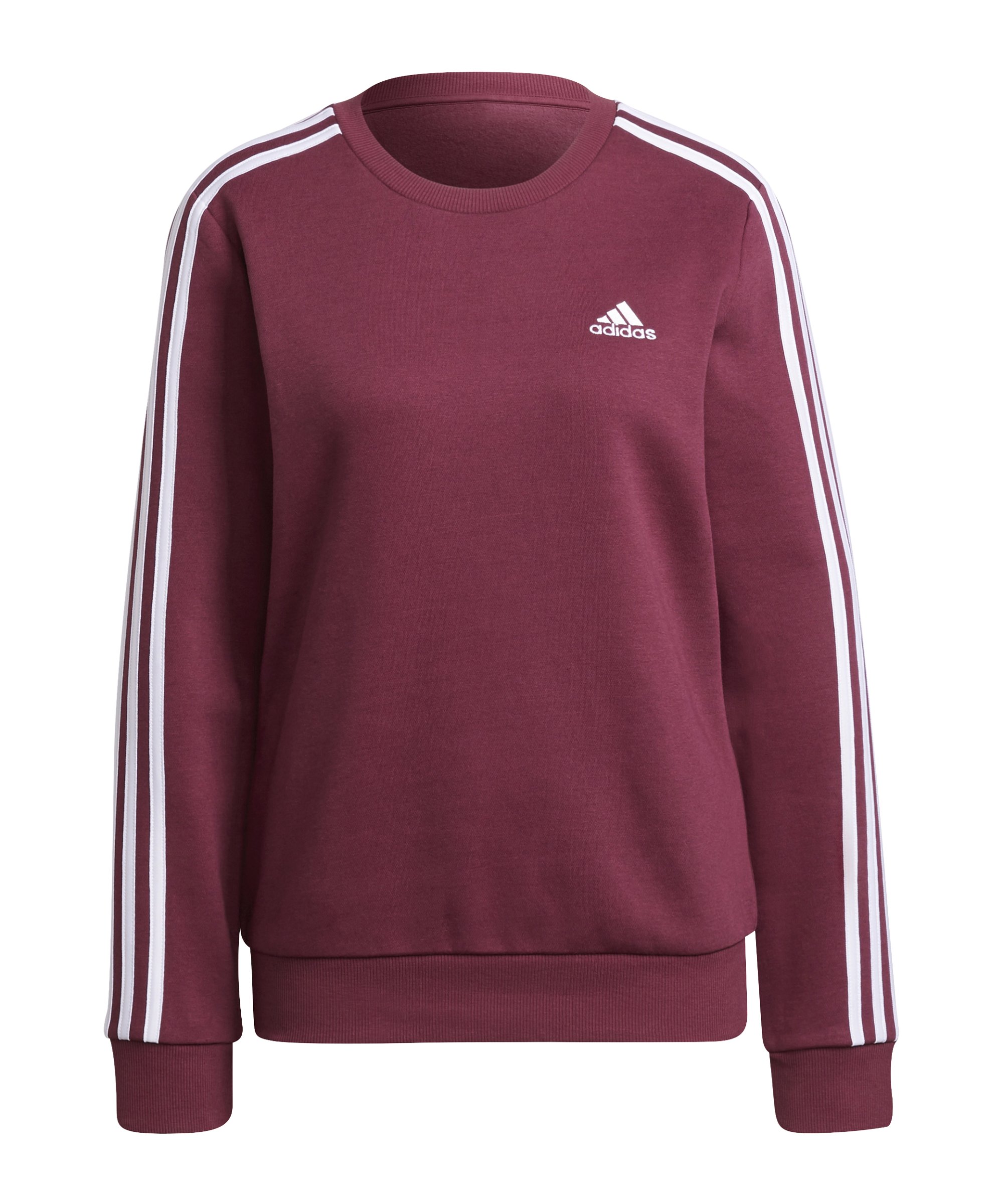 adidas Essentials 3S Sweatshirt Damen Dunkelrot - rot