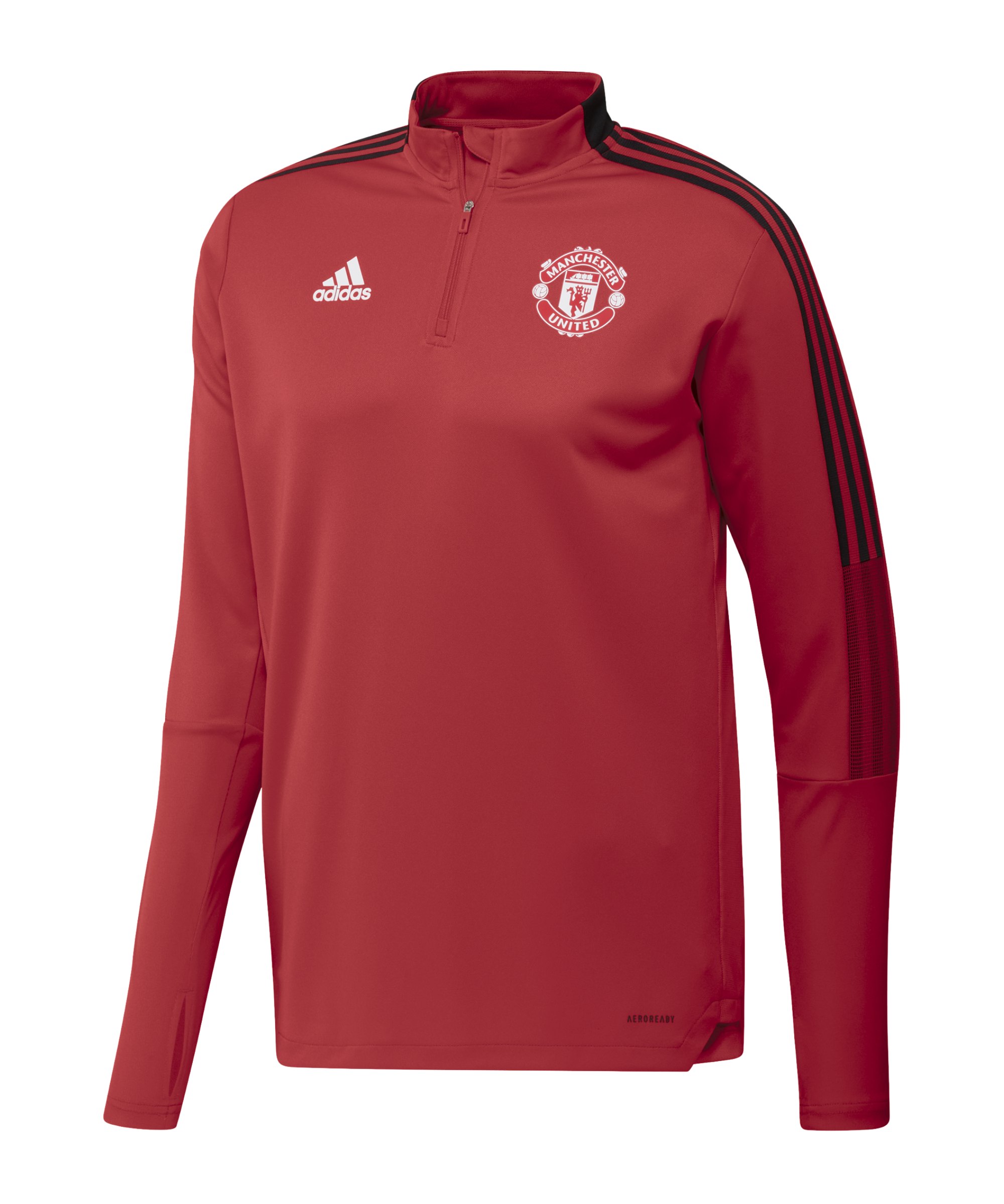 adidas Manchester United HalfZip Sweatshirt Rot - rot