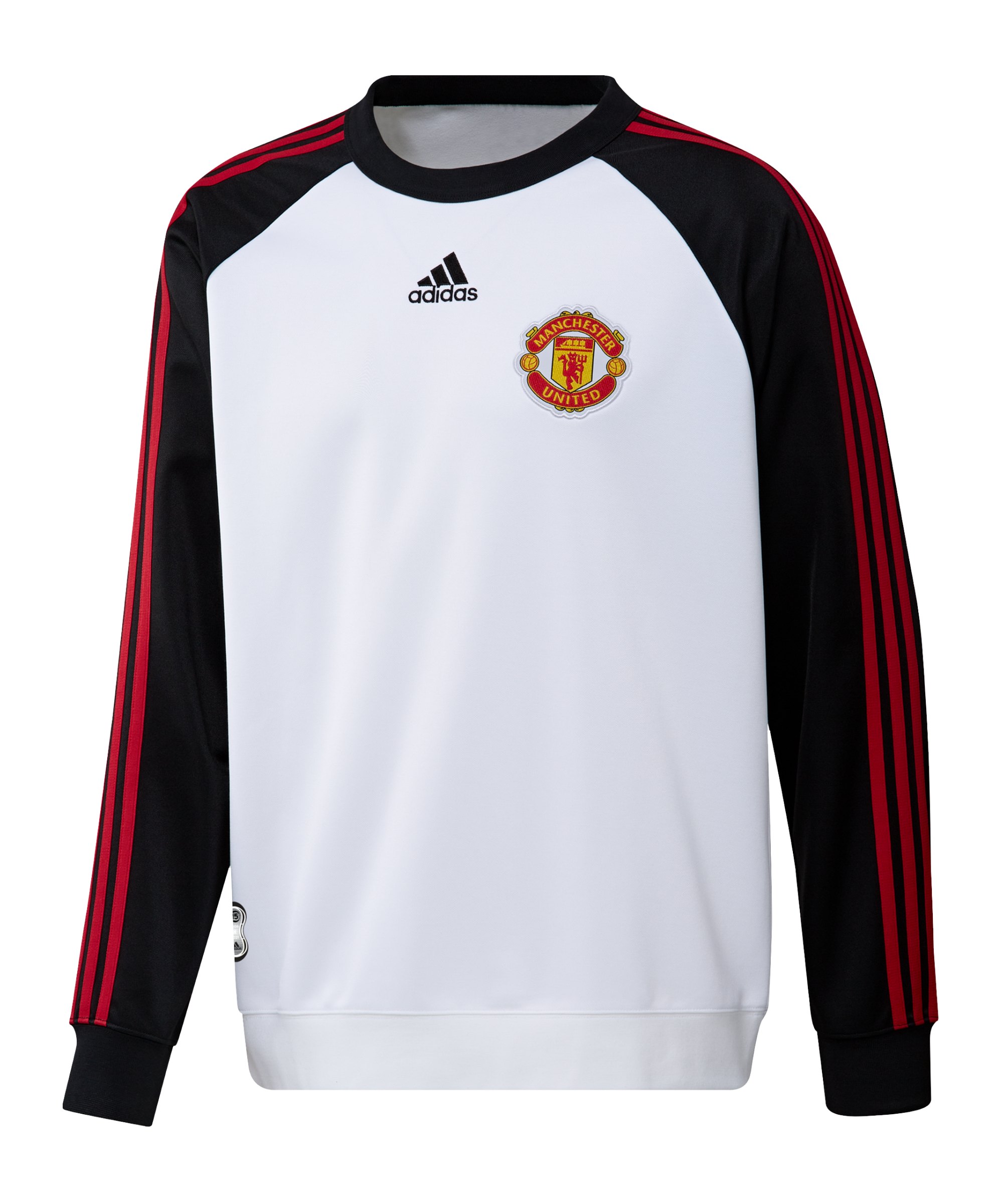 adidas Manchester United Sweatshirt Weiss Schwarz - weiss