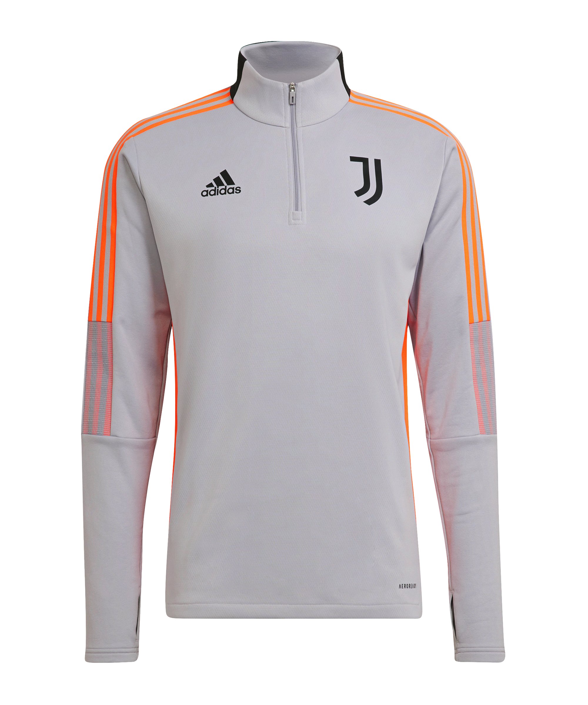 adidas Juventus Turin HalfZip Sweatshirt Grau - grau