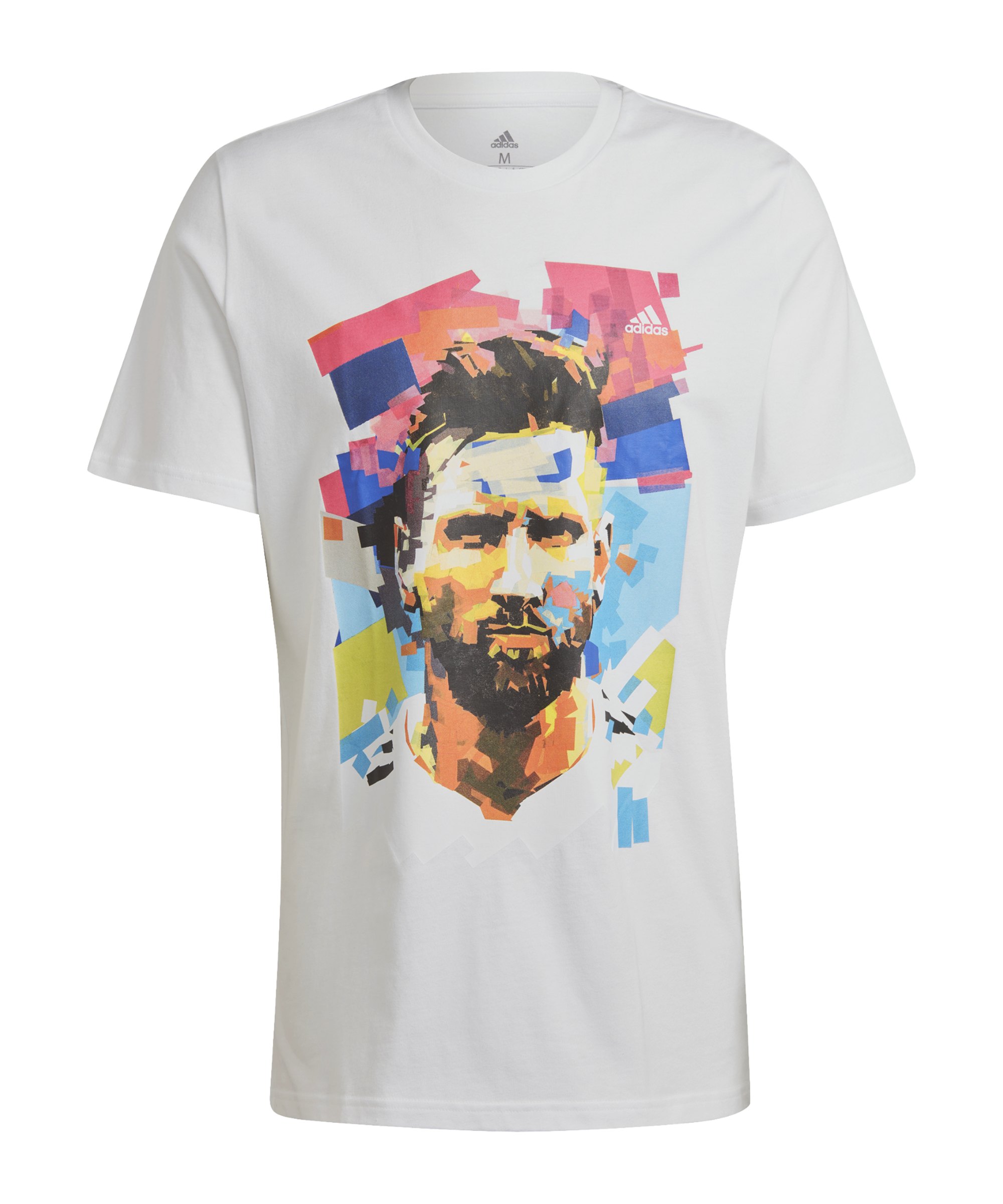 adidas Messi Graphic T-Shirt Weiss Blau - weiss