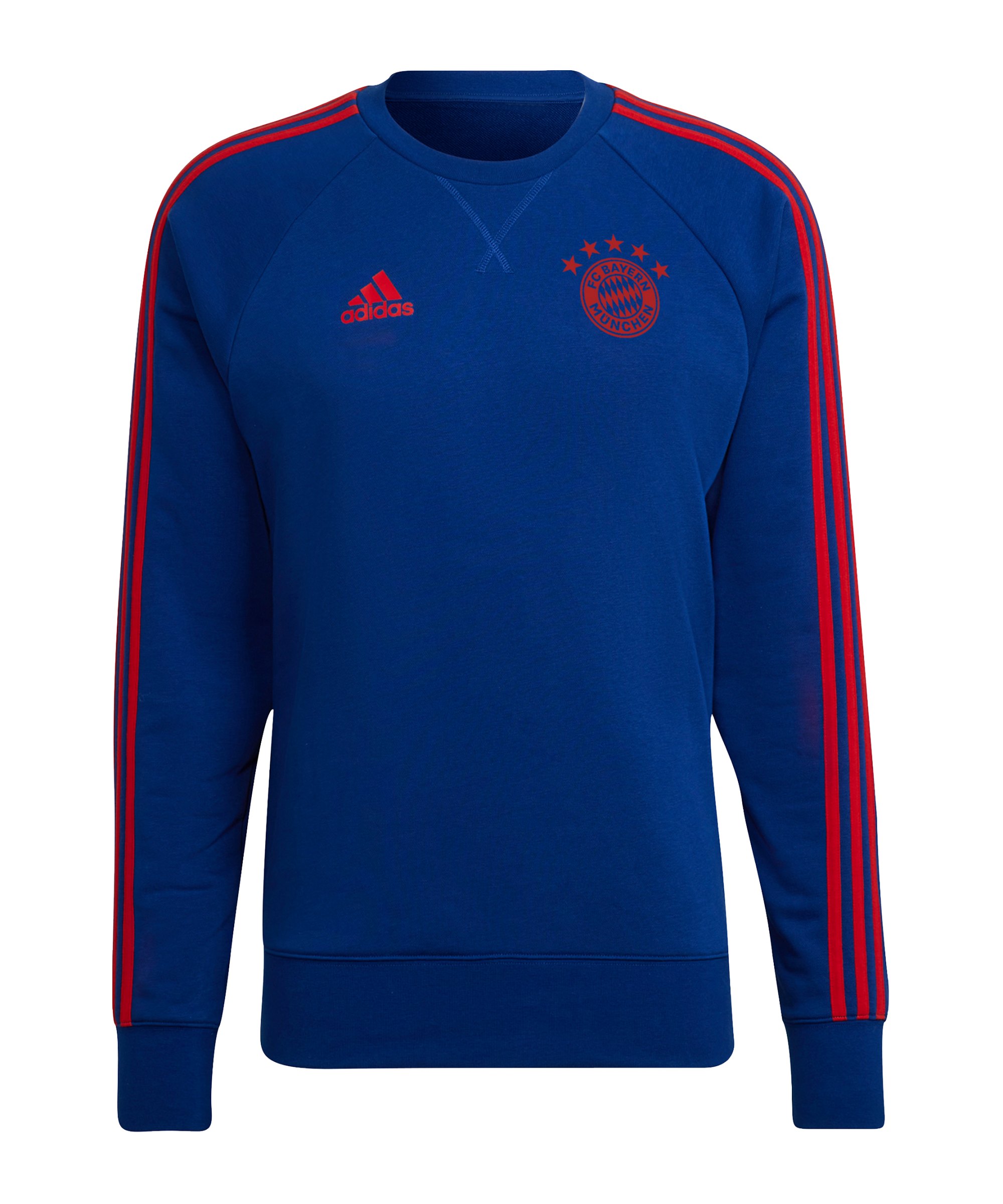 adidas FC Bayern München Sweatshirt Blau Rot - blau