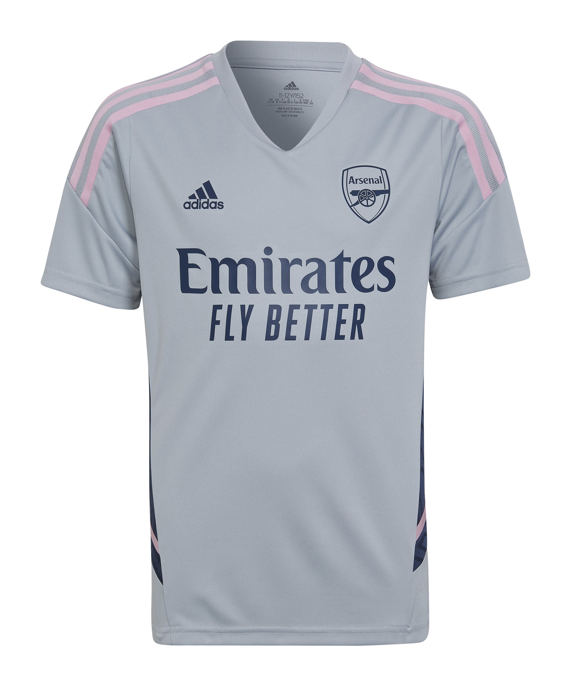 adidas FC Arsenal London Trainingsshirt Kids Grau - grau