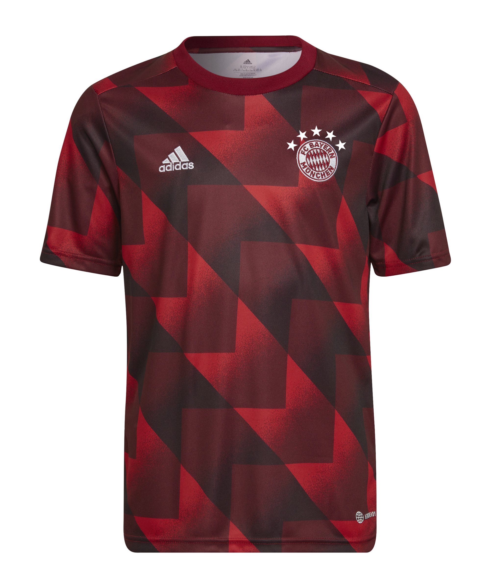 adidas FC Bayern München Prematch Shirt 2022/2023 Kids Rot - rot