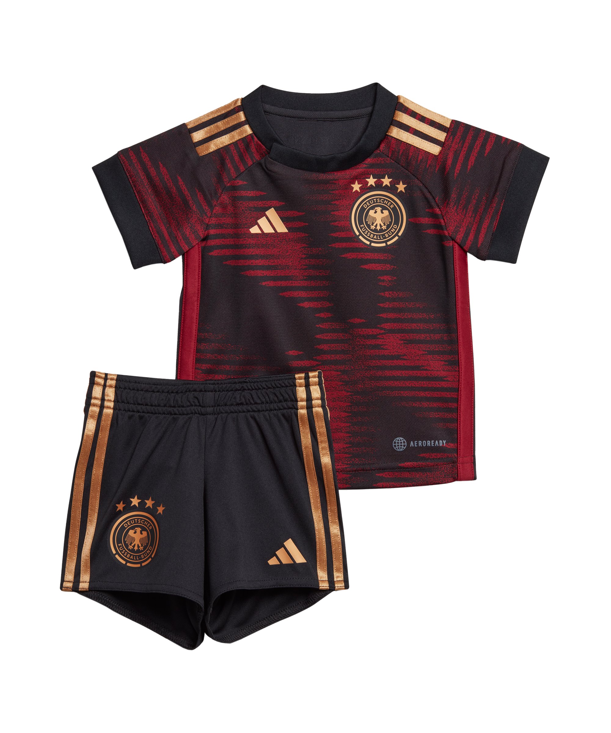 adidas DFB Deutschland Babykit Away WM 2022 Schwarz - schwarz