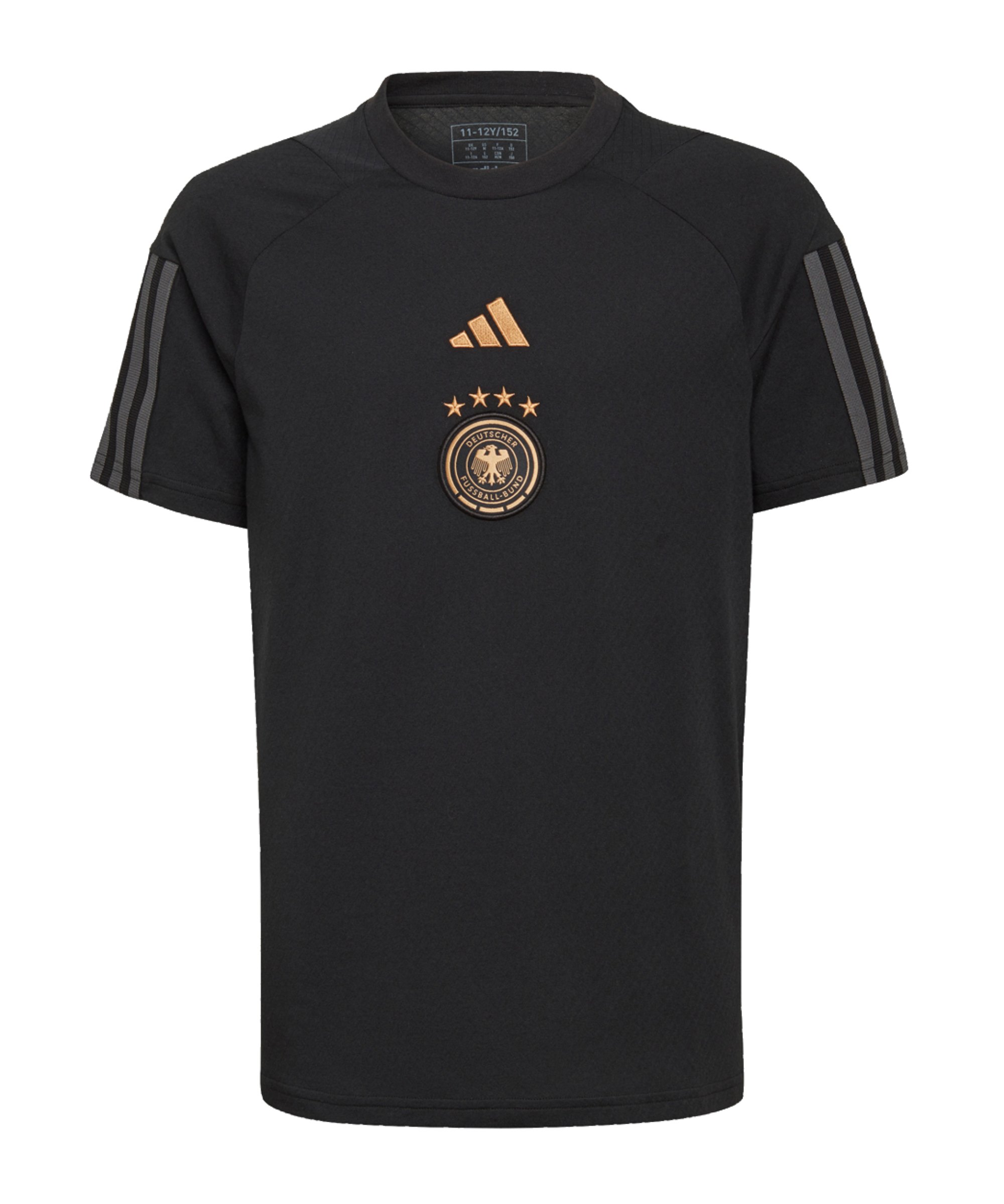 adidas DFB Deutschland T-Shirt Kids Schwarz - schwarz