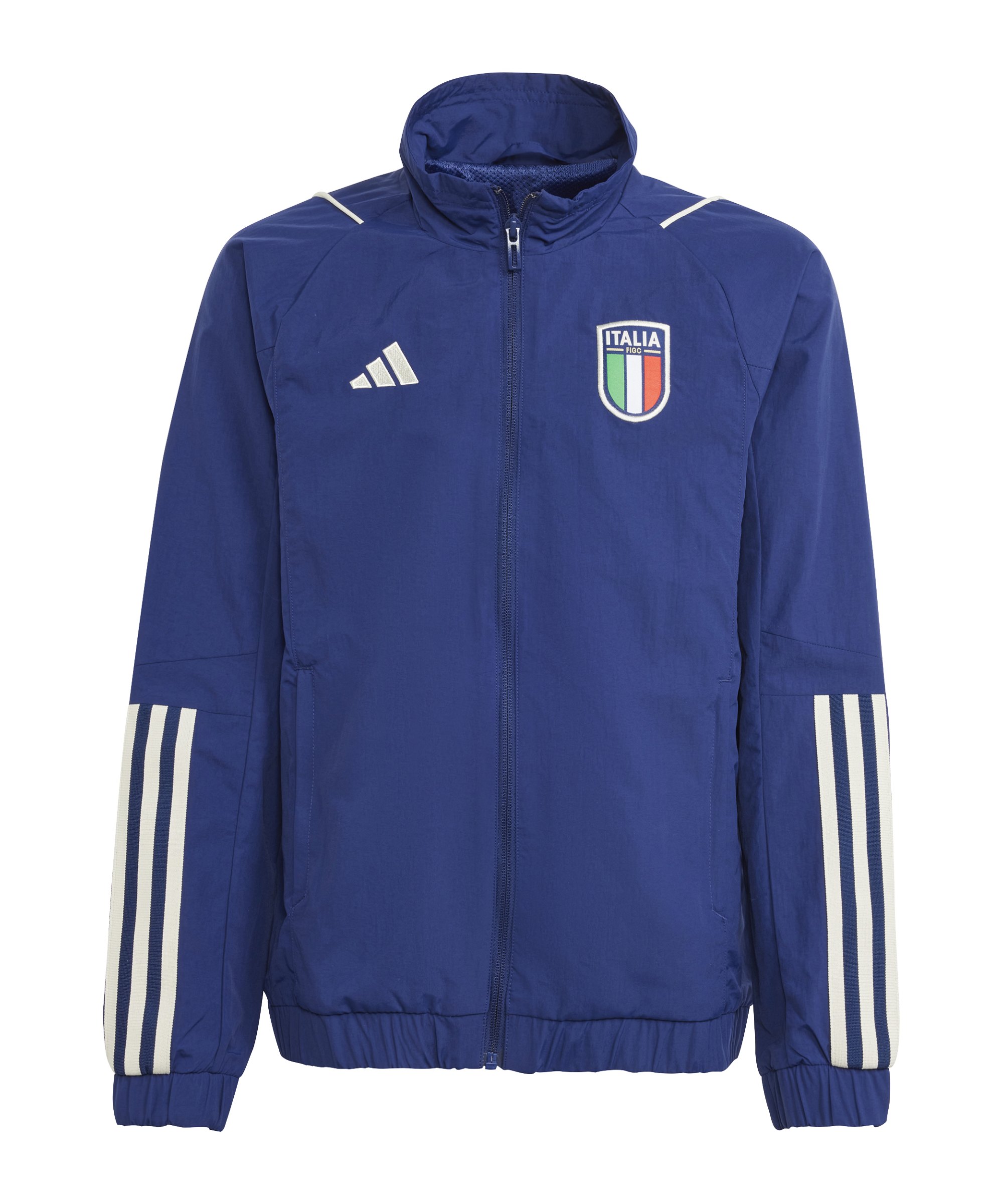 adidas Italien Prematch Jacke 2023 Kids Blau - blau