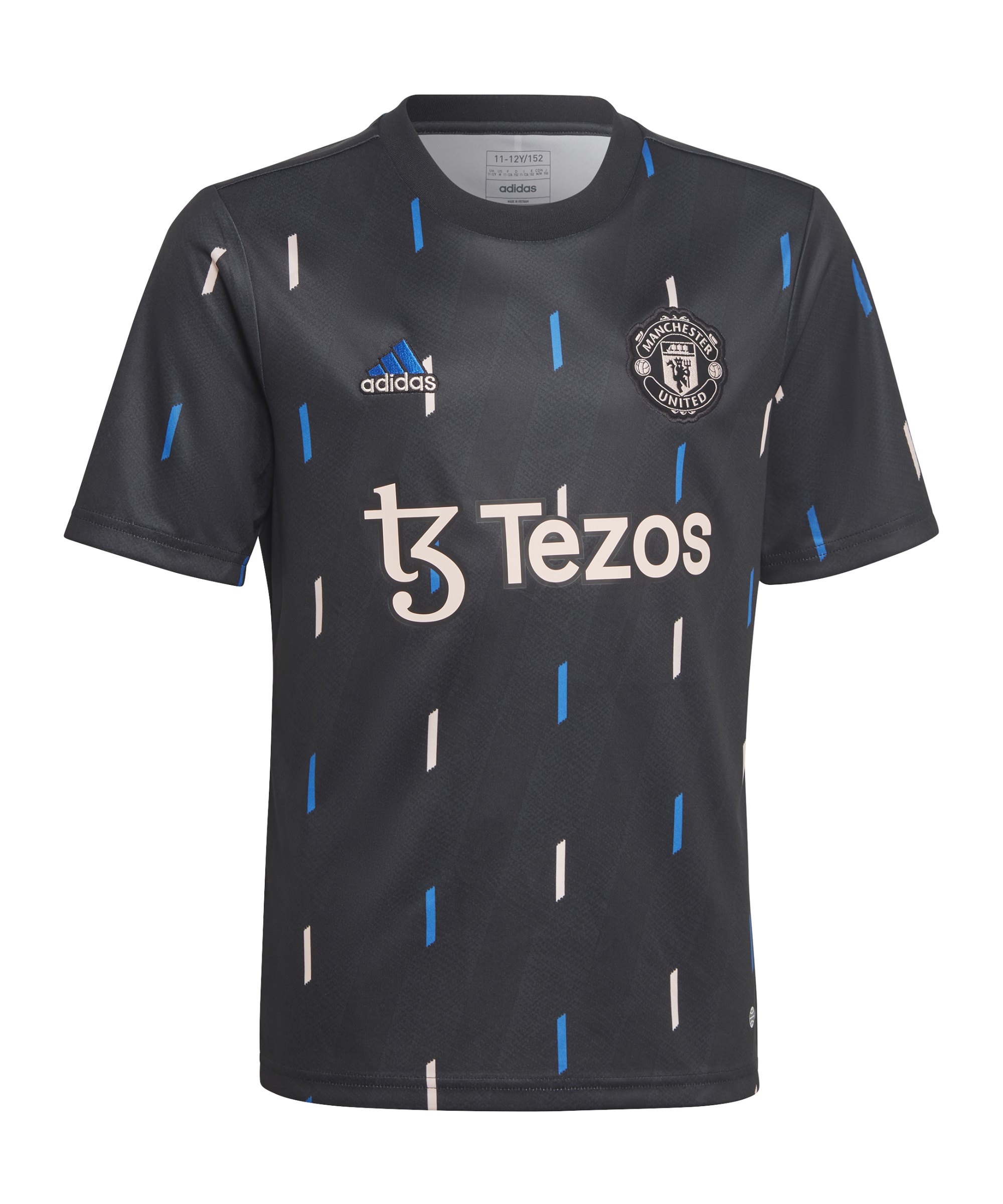 adidas Manchester United Prematch Shirt 2022/2023 Kids Schwarz Blau - schwarz