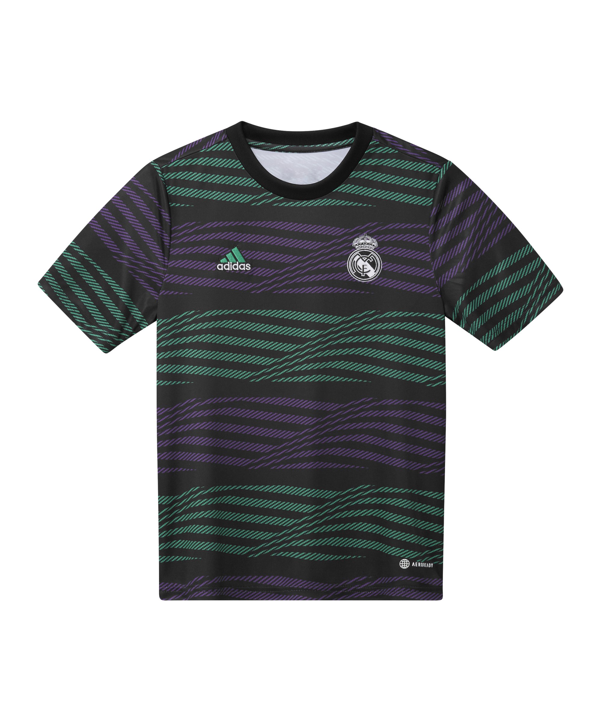 adidas Real Madrid Prematch Shirt 2022/2023 Kids Schwarz - schwarz