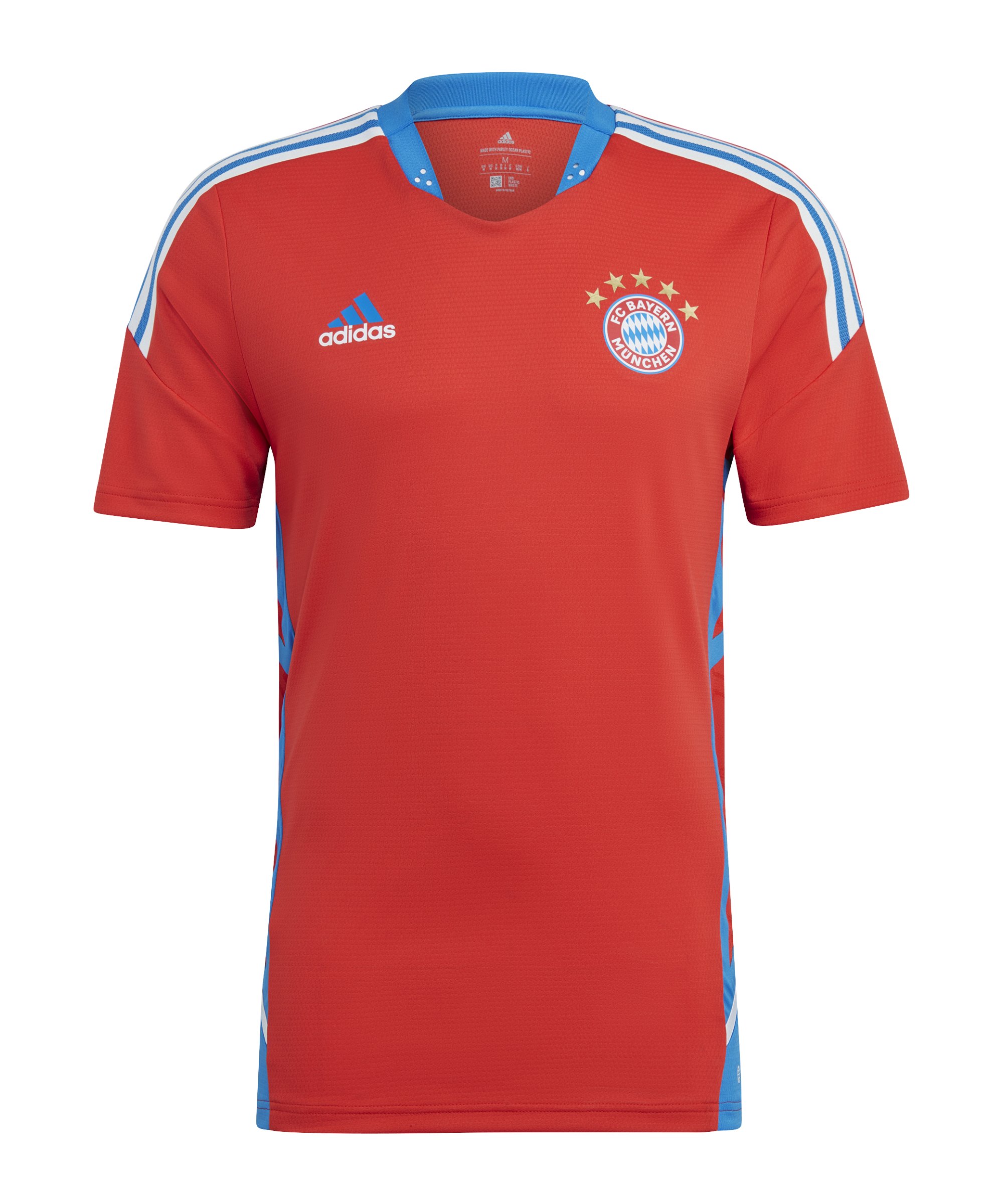 adidas FC Bayern München Trainingsshirt Rot Blau - rot