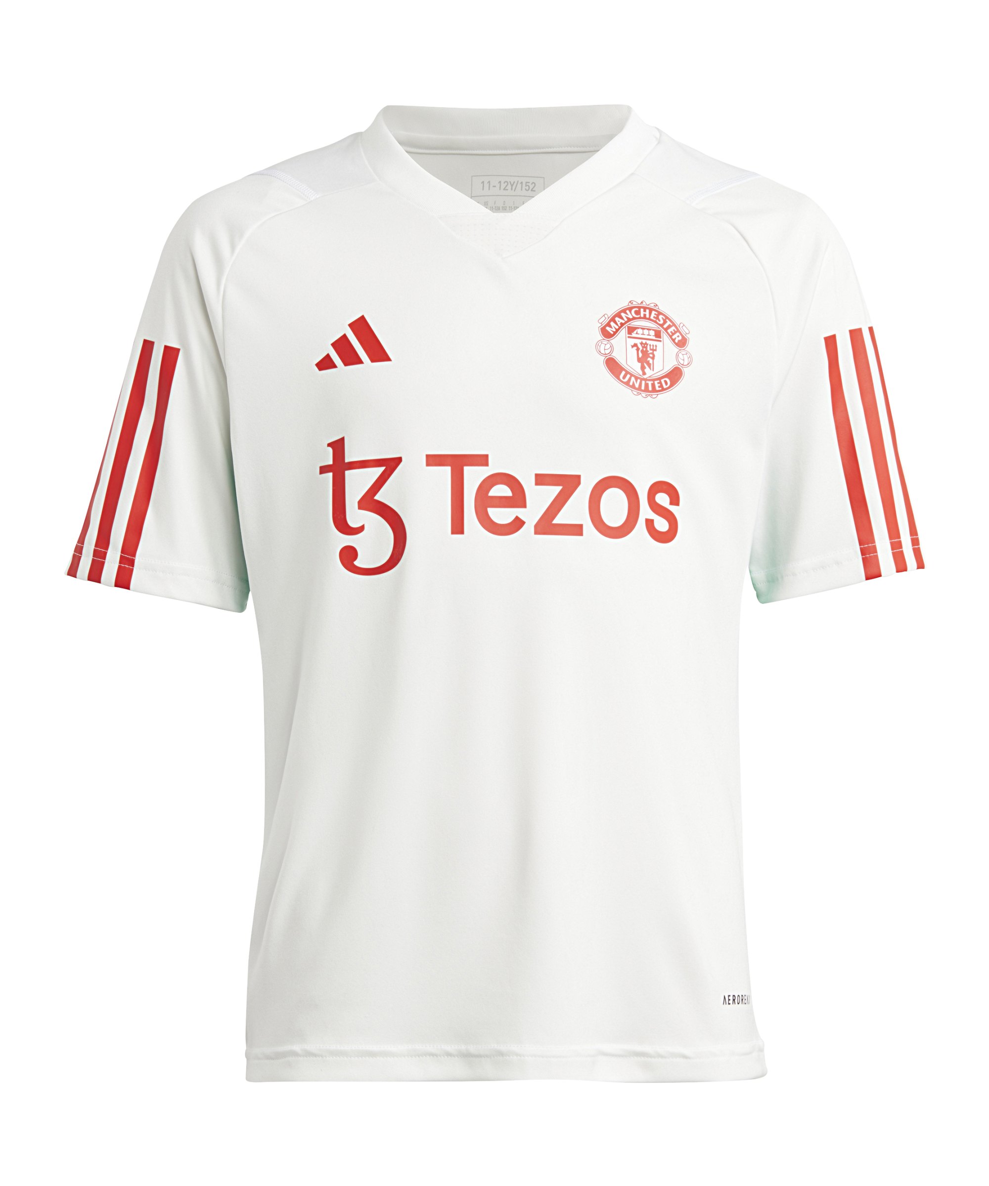 adidas Manchester United Trainingsshirt Kids Weiss - weiss