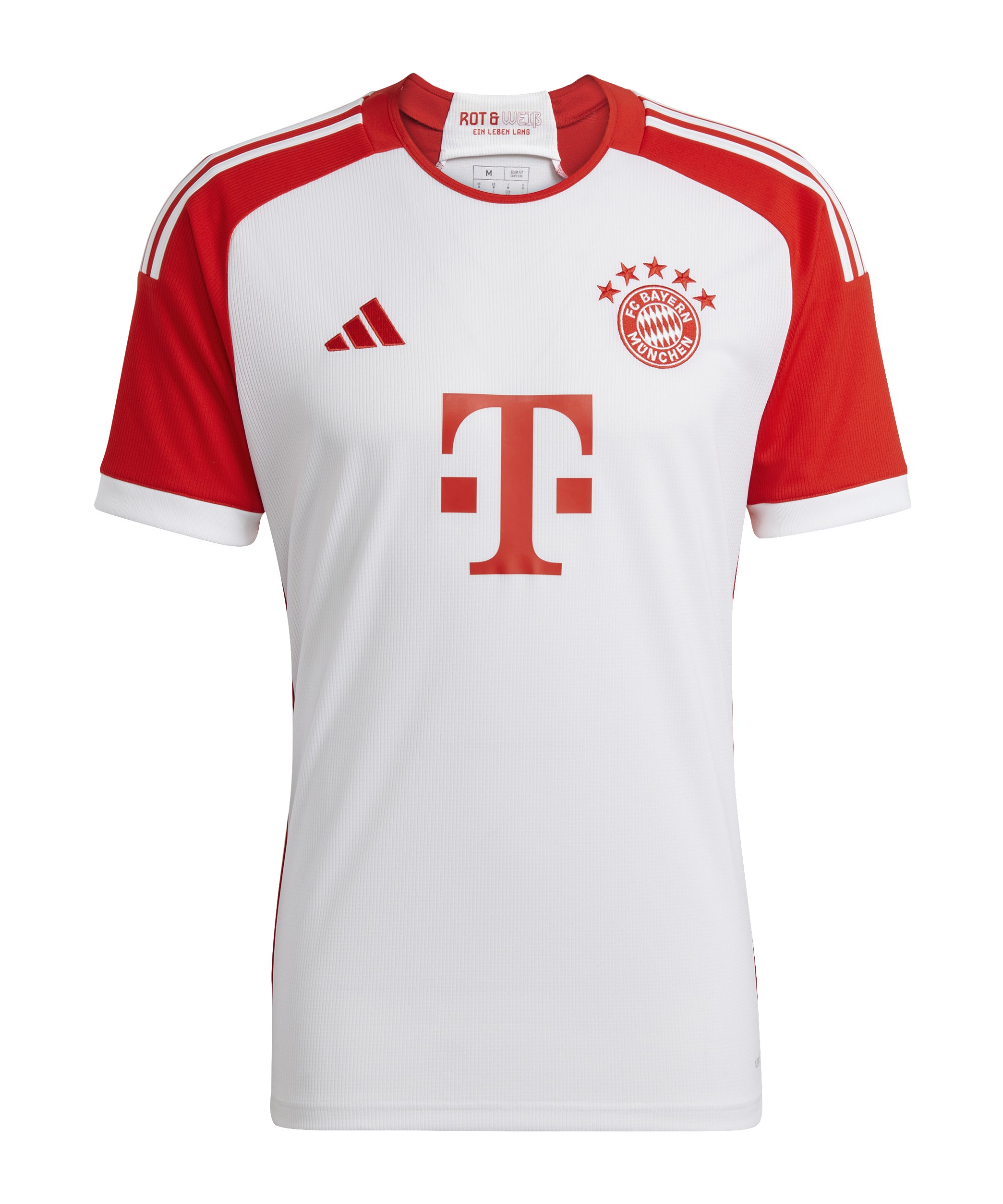 adidas FC Bayern München Trikot Home 2023/2024 Kids Weiss Rot - weiss