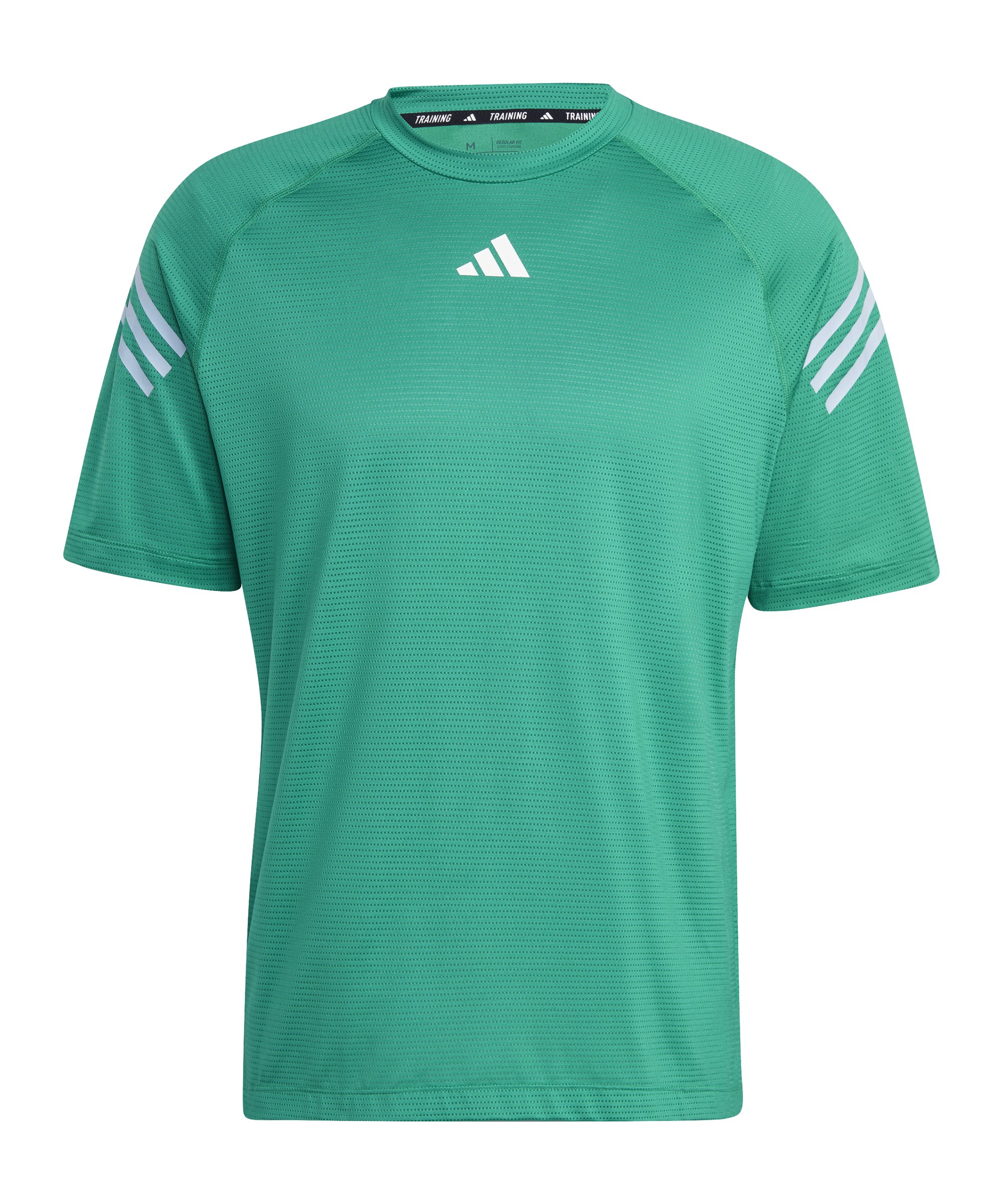 adidas 3-Stripes T-Shirt Grün Weiss - gruen