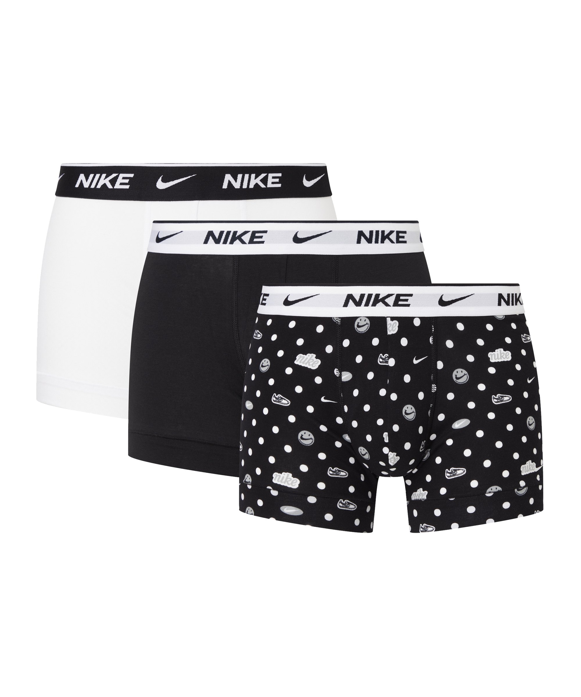 Nike Cotton Trunk Boxershort 3er Pack FAMM - schwarz