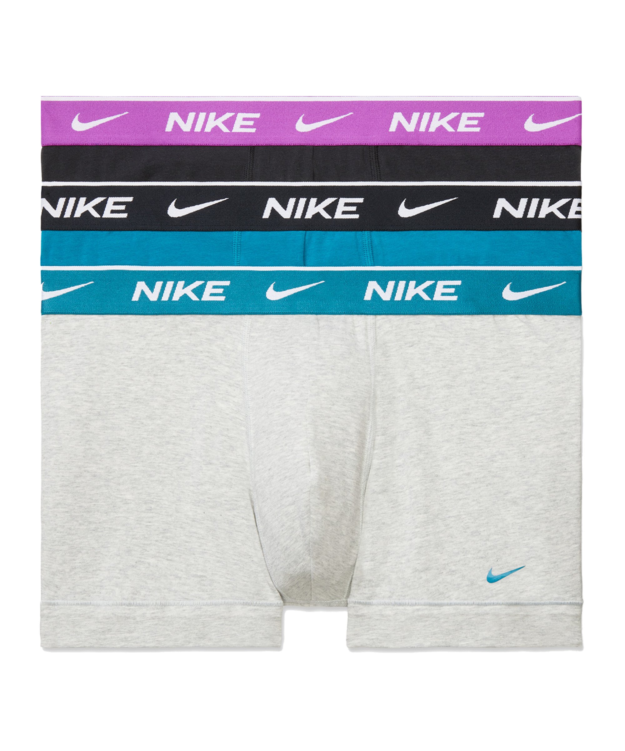 Nike Cotton Trunk Boxershort 3er Pack Grau FKUH - grau