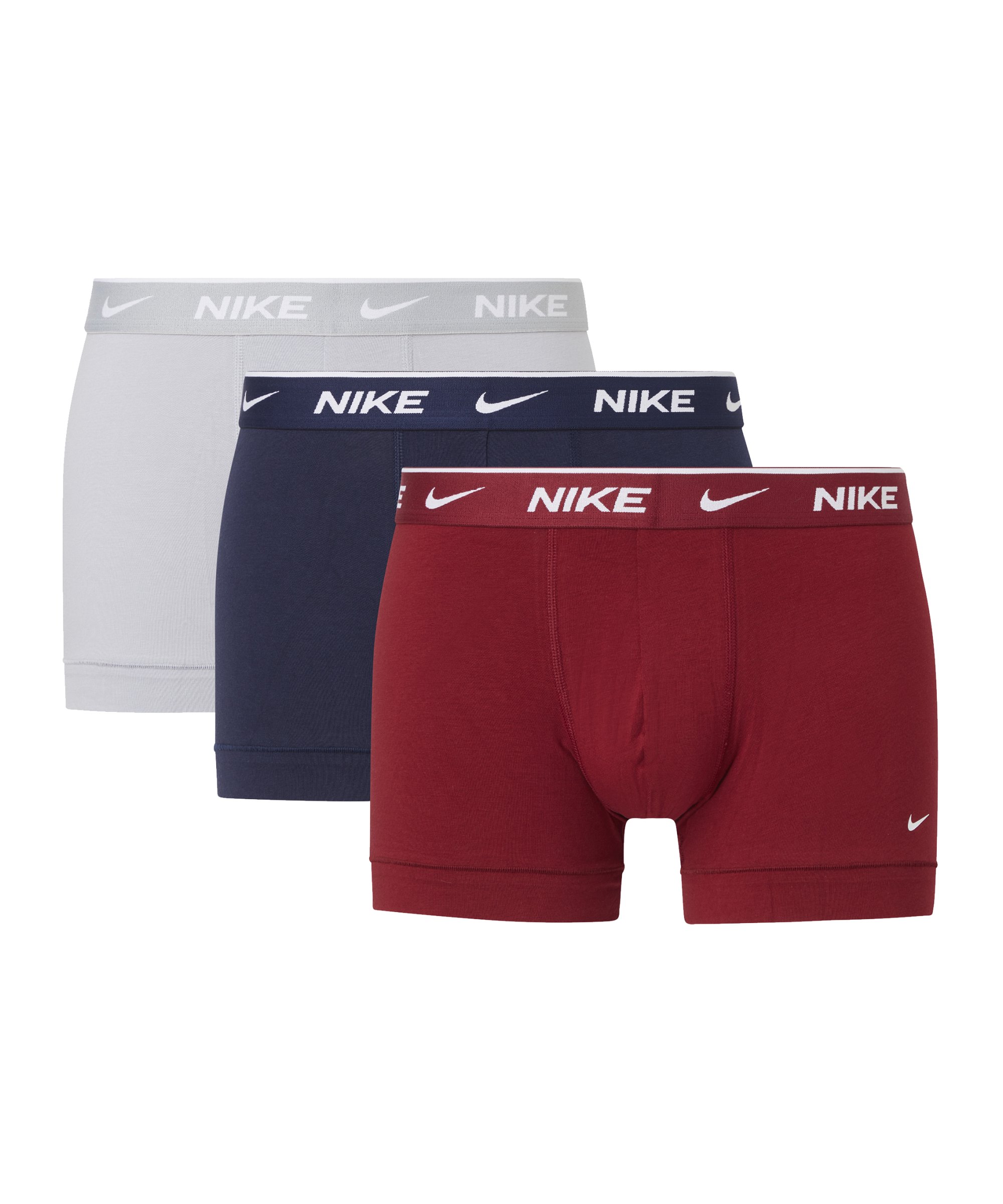 Nike Cotton Trunk Boxershort 3er Pack Rot FAME - rot