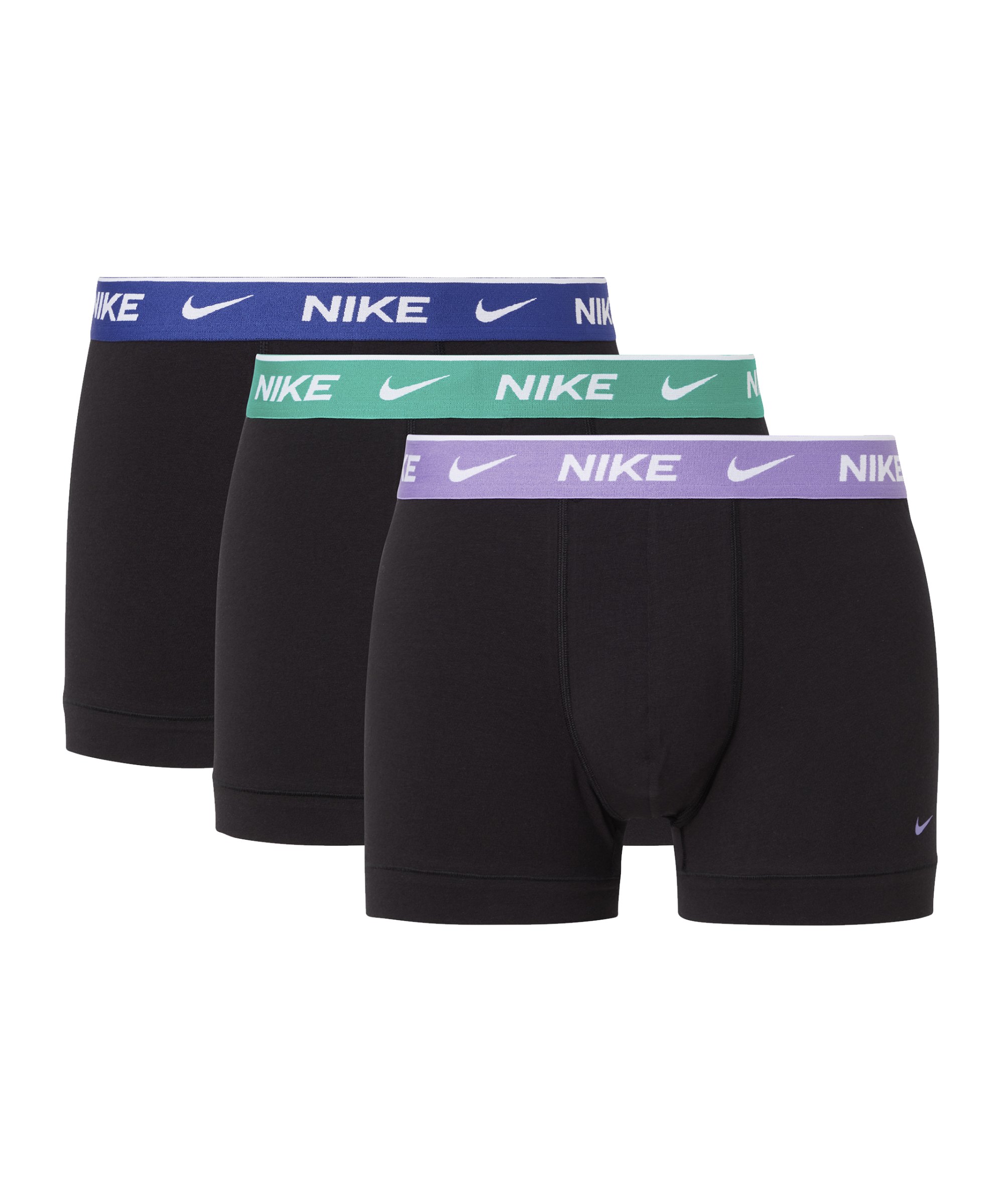 Nike Cotton Trunk Boxershort 3er Pack Schwarz FAN6 - schwarz
