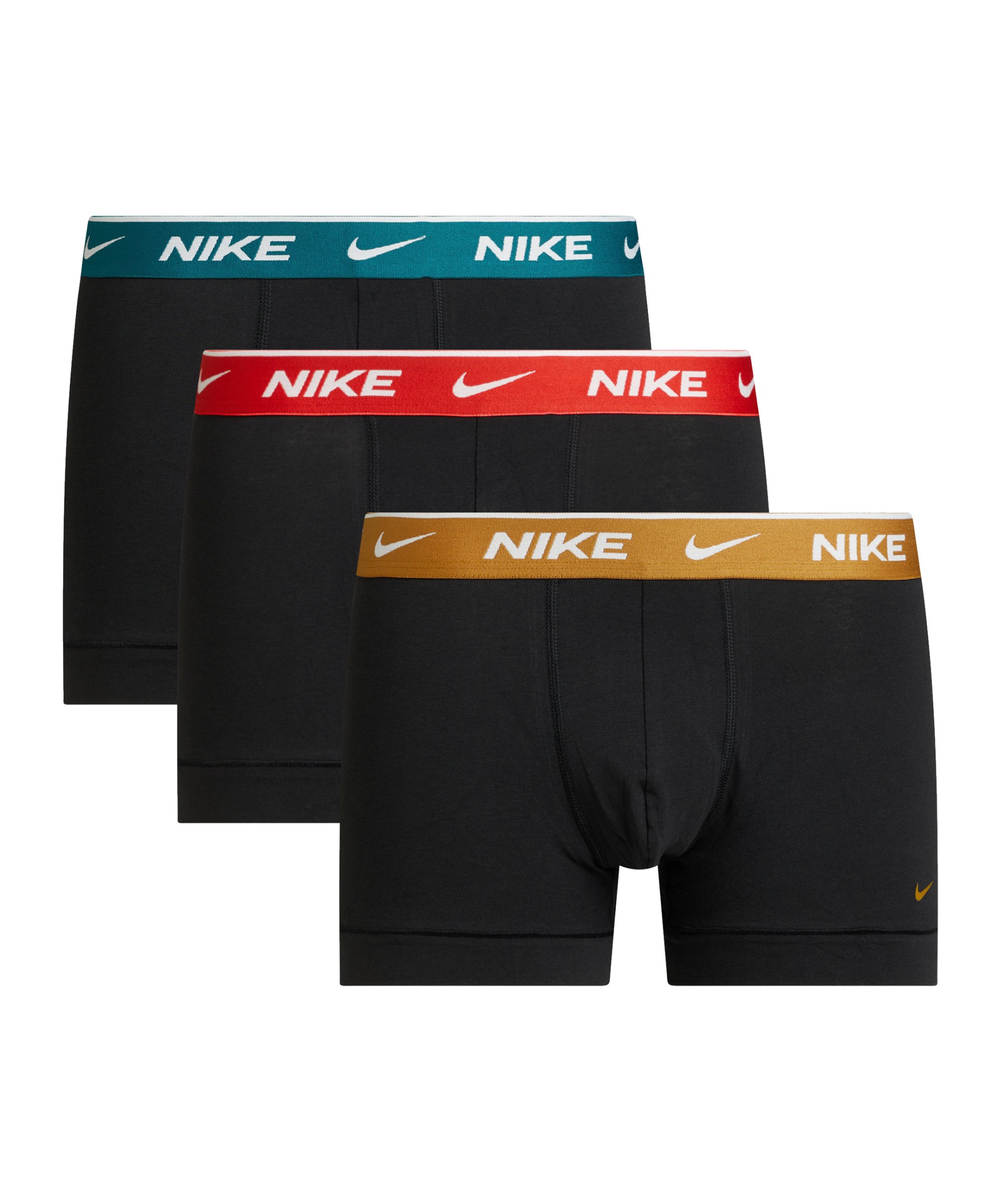 Nike Cotton Trunk Boxershort 3er Pack Schwarz FC4R - schwarz