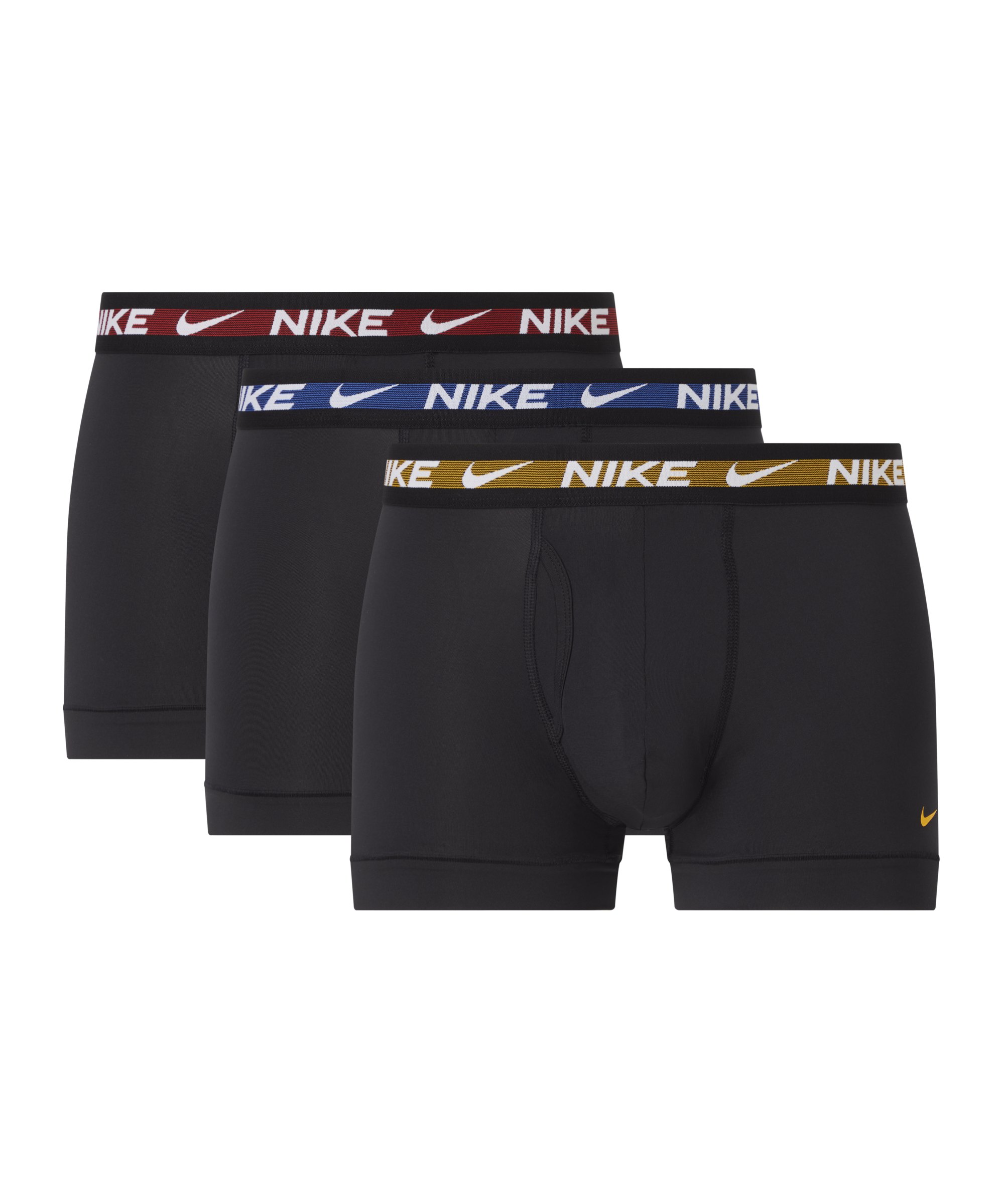Nike Dri-Fit Trunk Boxershort 3er Pack F859 - schwarz