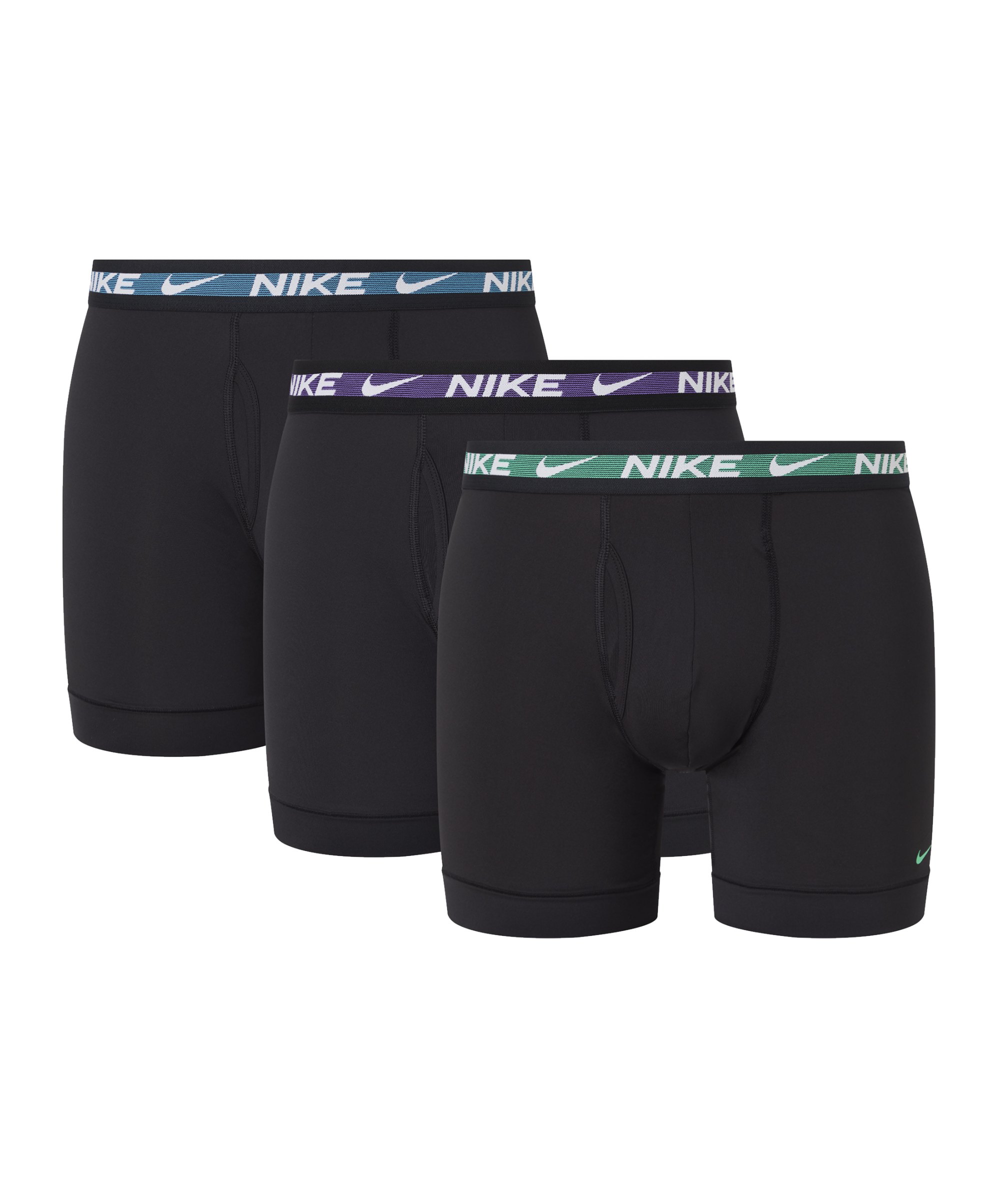 Nike Dri-Fit Brief Boxershort 3er Pack F2NV - schwarz