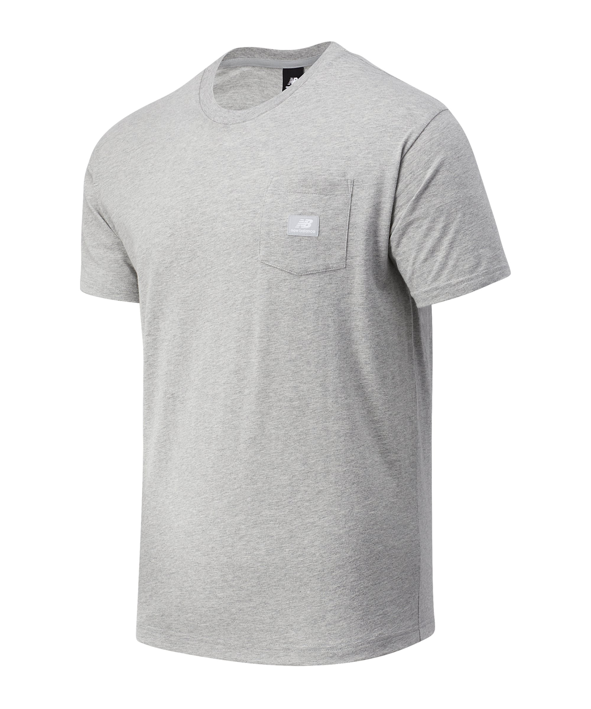 New Balance Essentials Pocket T-Shirt Grau FAG - grau