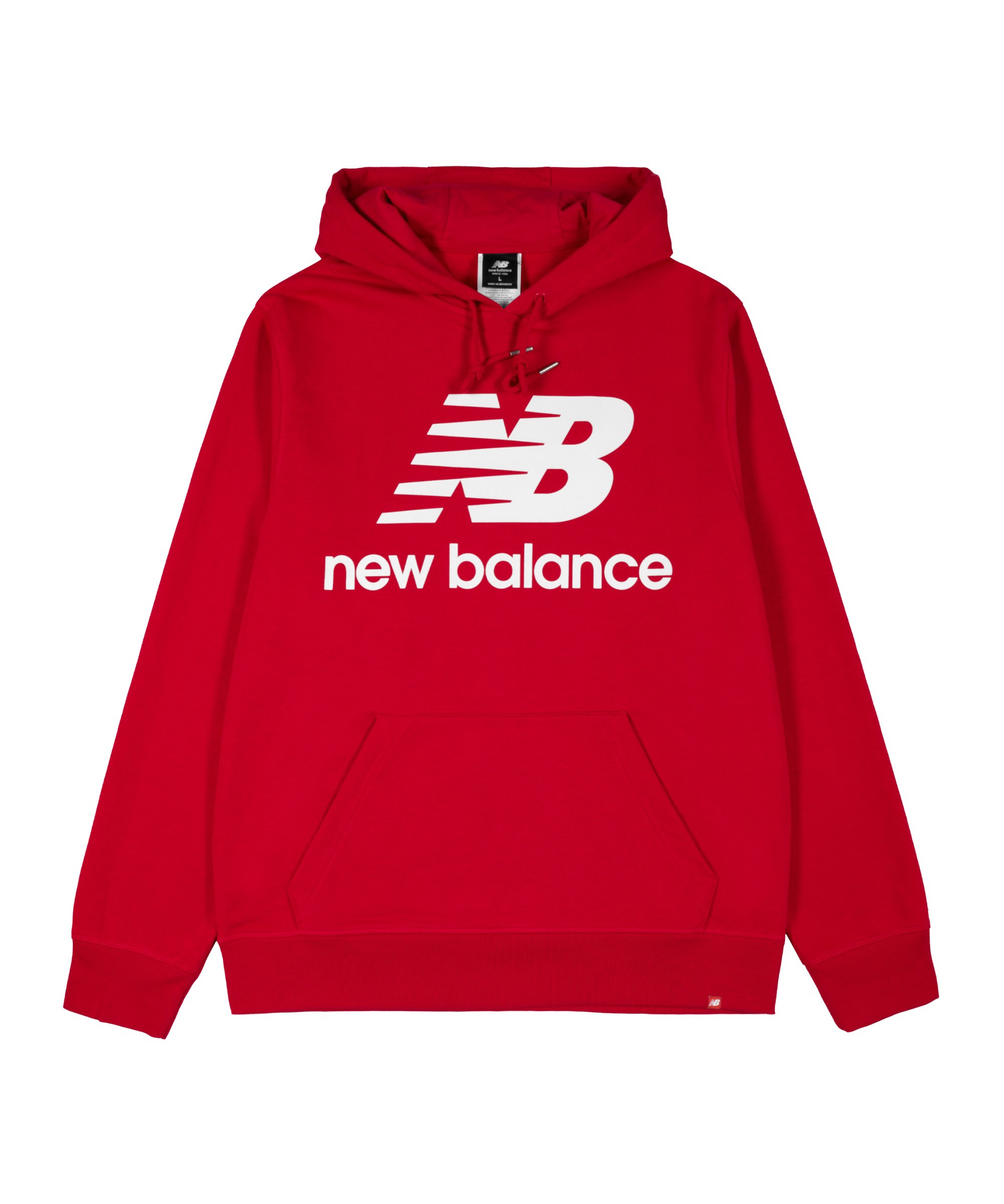 New Balance Essentials Stacked Logo Hoody F43 - rot