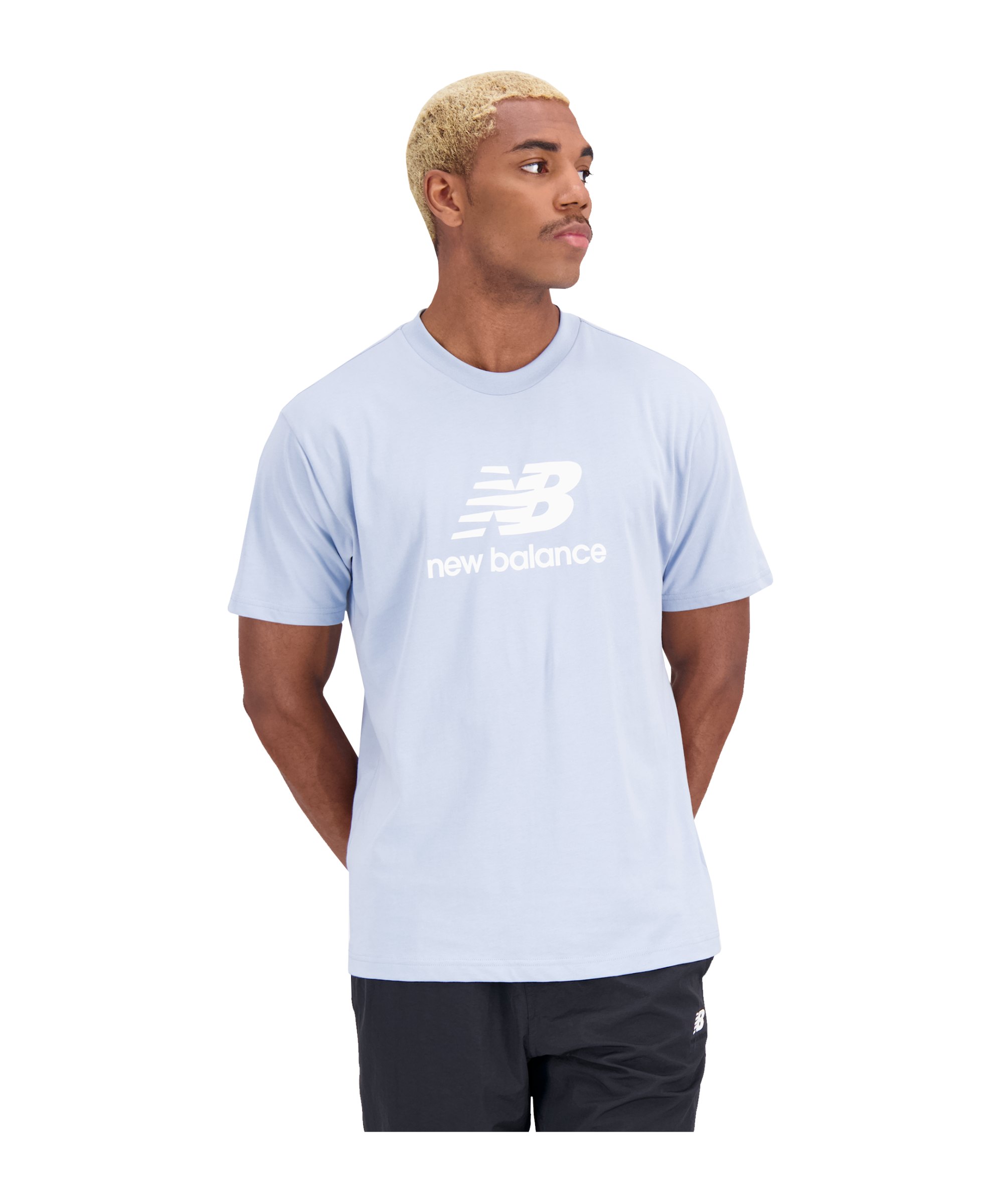 New Balance Essentials Logo T-Shirt Grau FLAY - grau