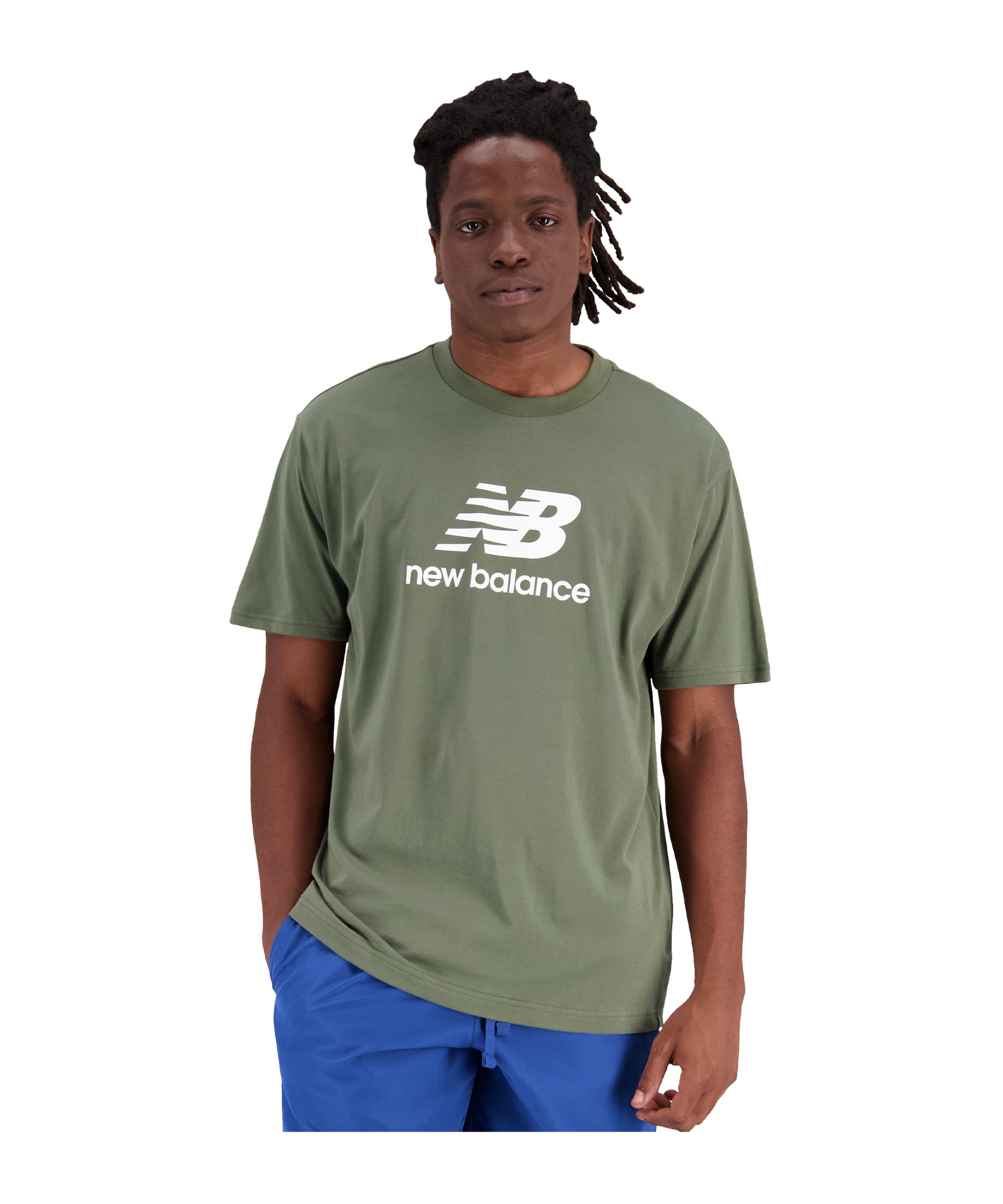 New Balance Essentials Logo T-Shirt Grün FDON - gruen