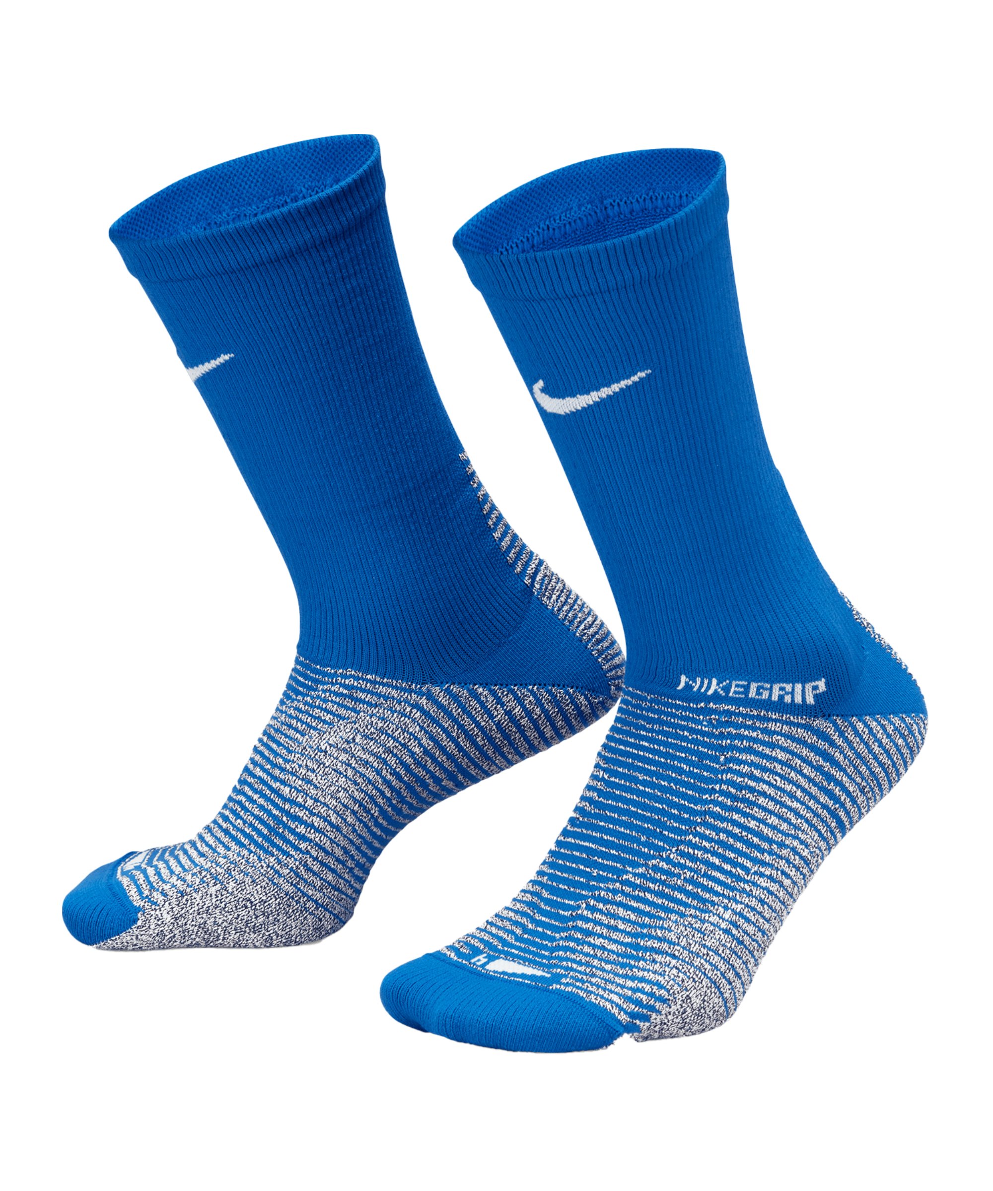 Nike Grip Strike Crew Socken Blau Weiss F463 - blau