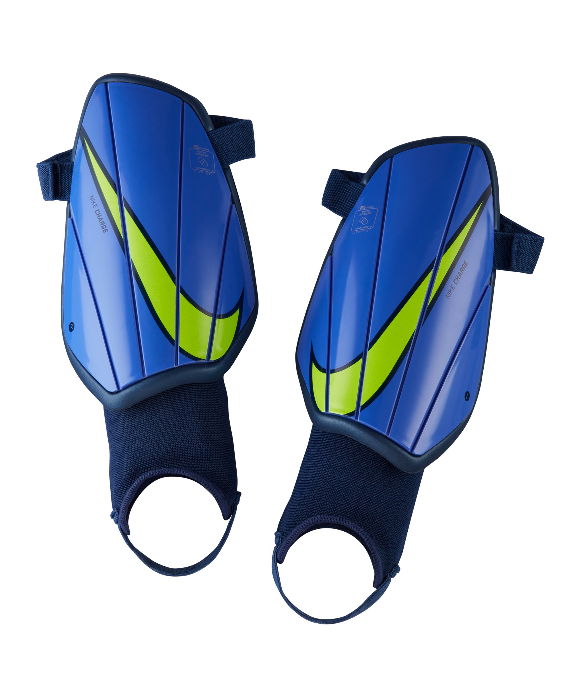 Nike Charge Recharge Schienbeinschoner Blau Gelb F500 - blau