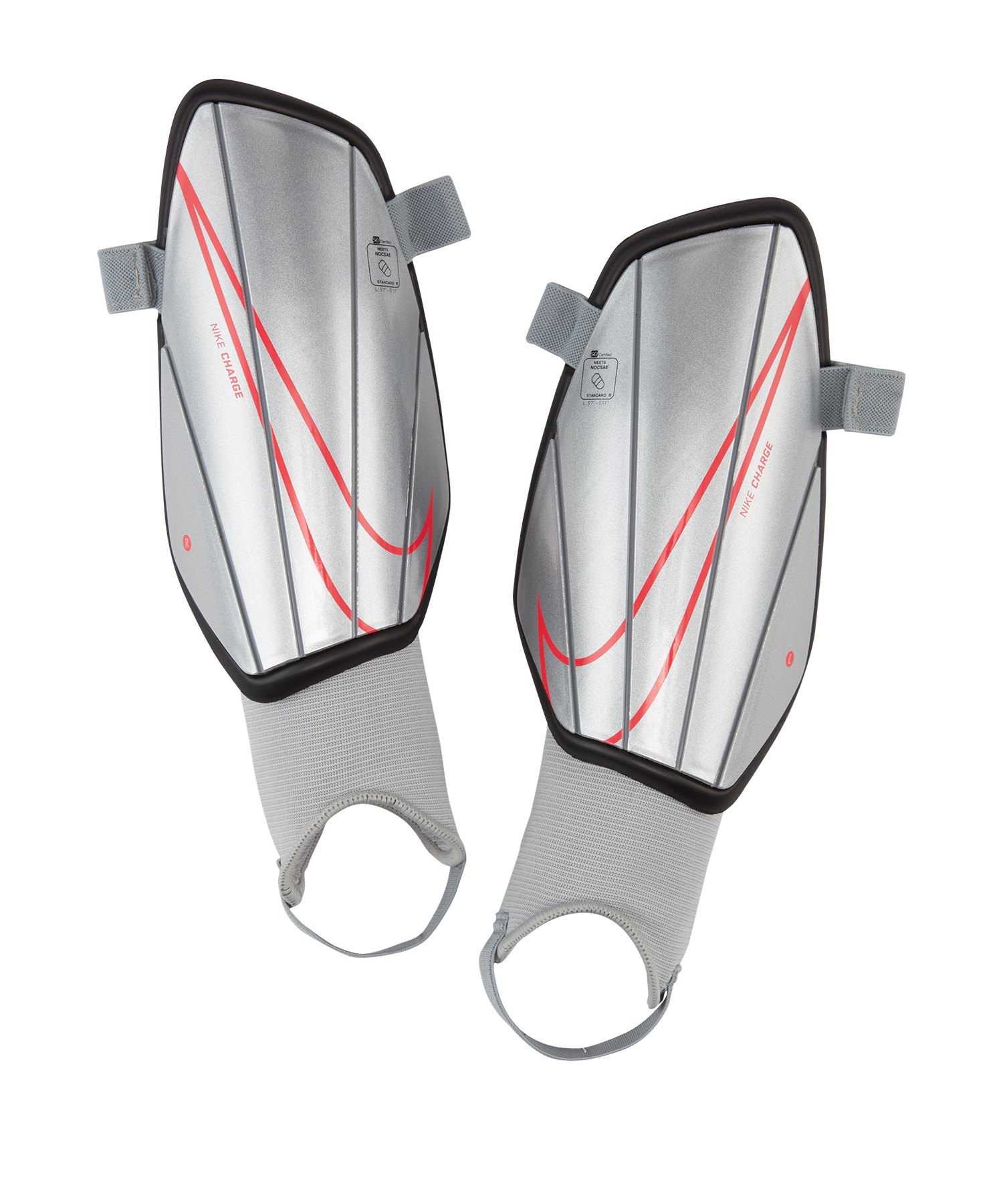 Nike Charge Schienbeinschoner Silber F095 - silber
