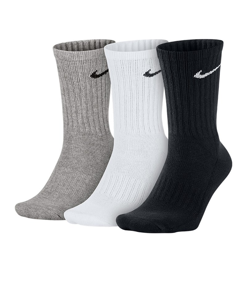 Nike Socken Value Baumwolle Crew 3er Pack F965 - weiss