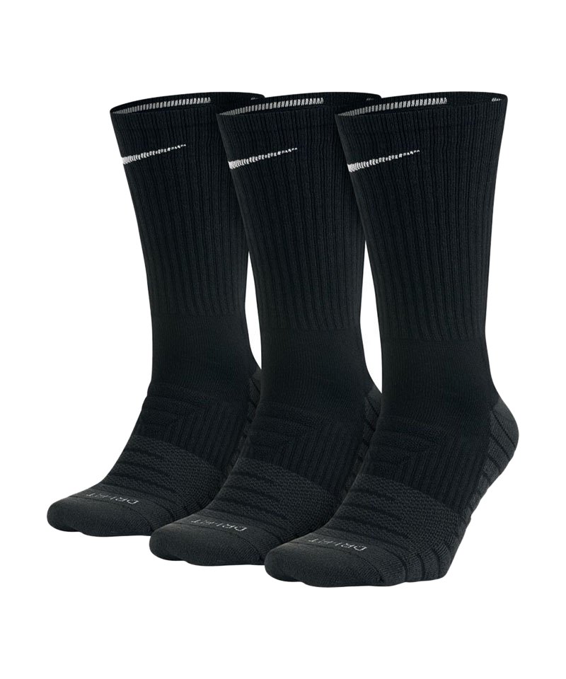 Nike Socks Dry Cushion Crew Training 3er Pack F010 - schwarz