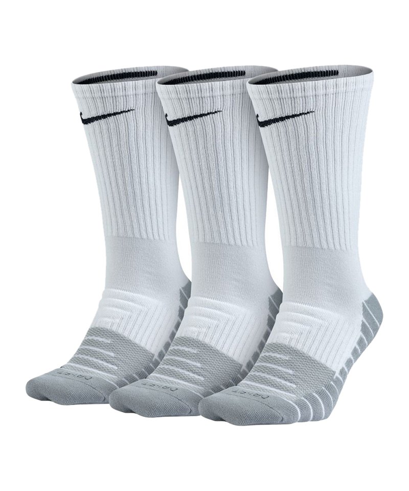 Nike Socks Dry Cushion Crew Training 3er Pack F100 - weiss